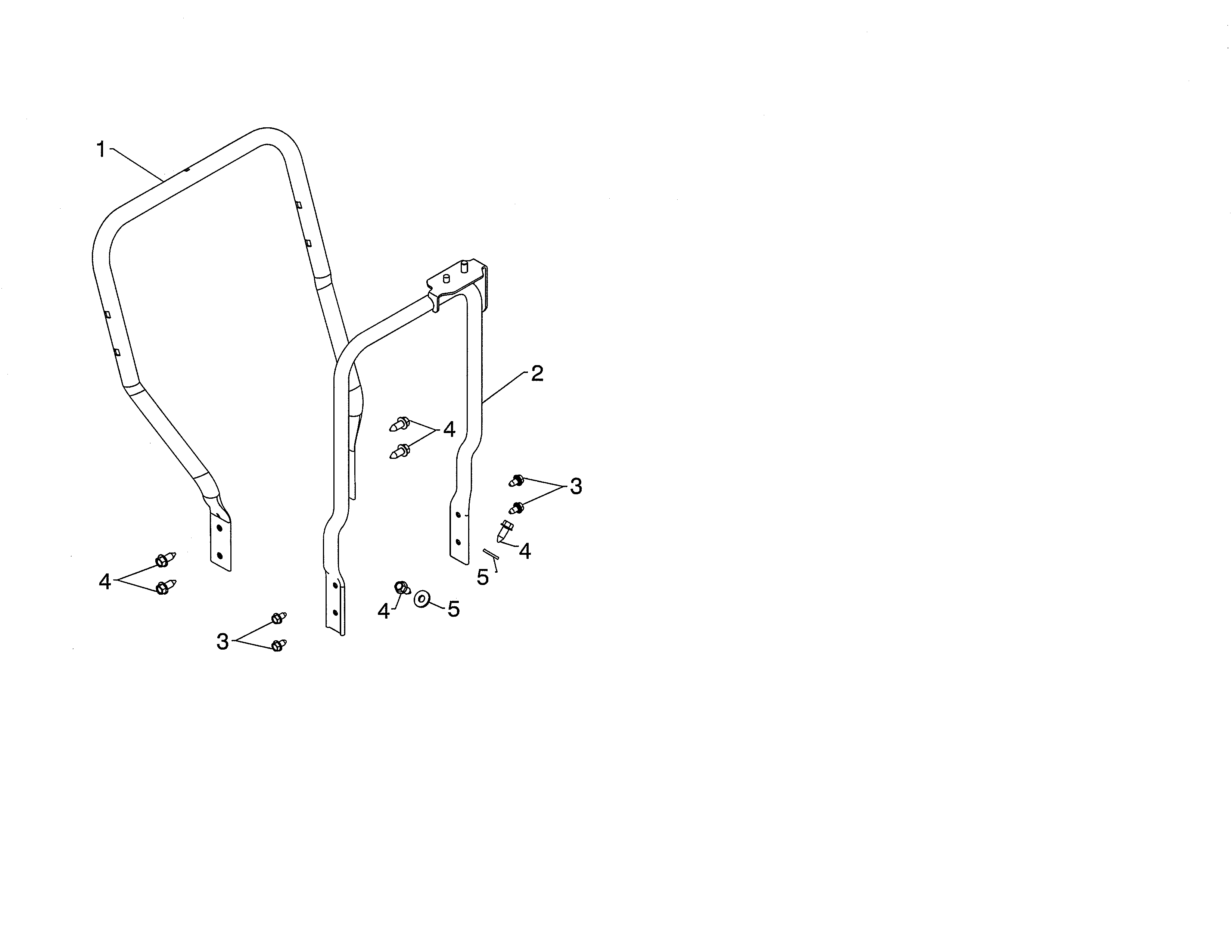 Poulan PR624ES-96198004602 lower handle diagram