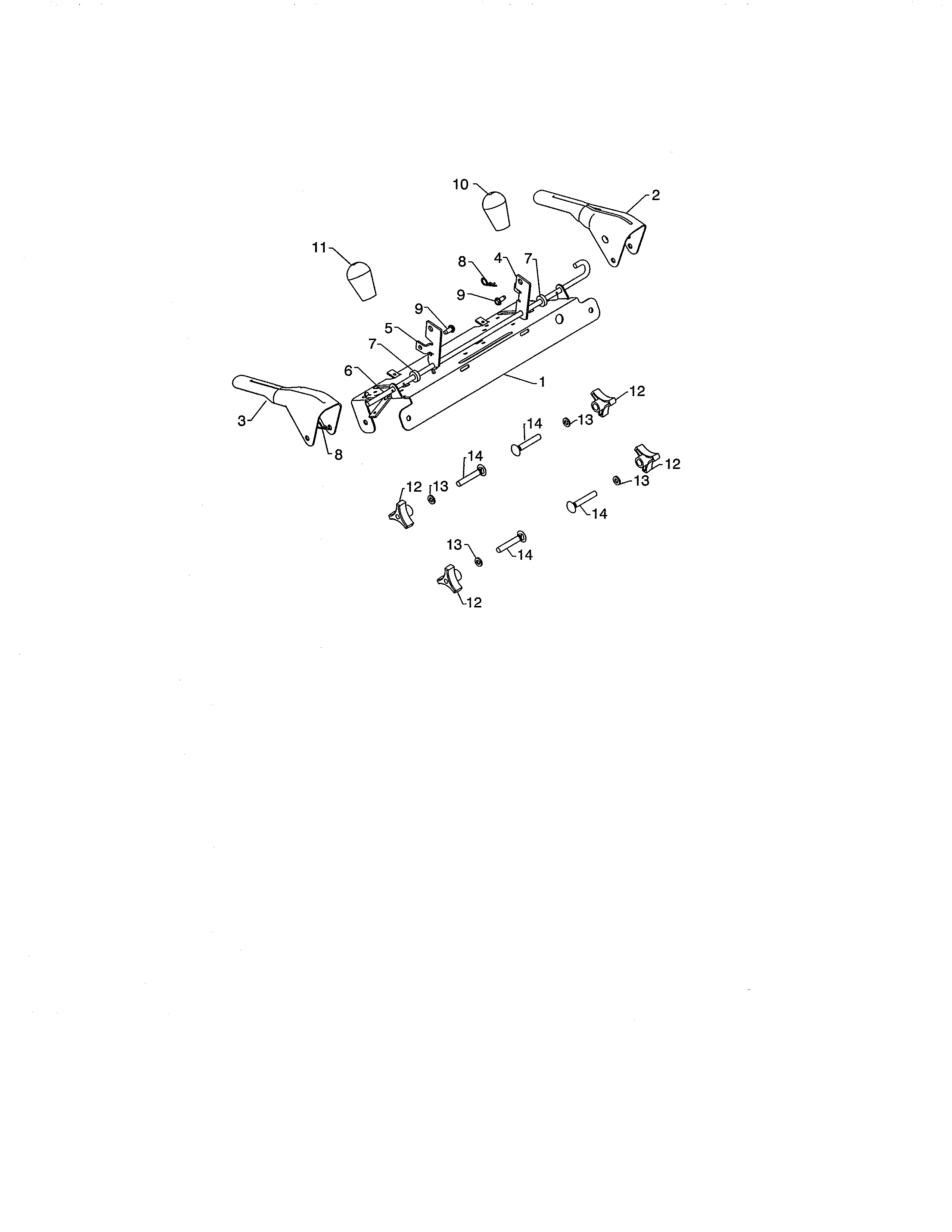 Poulan PR624ES-96198004602 control panel & levers diagram