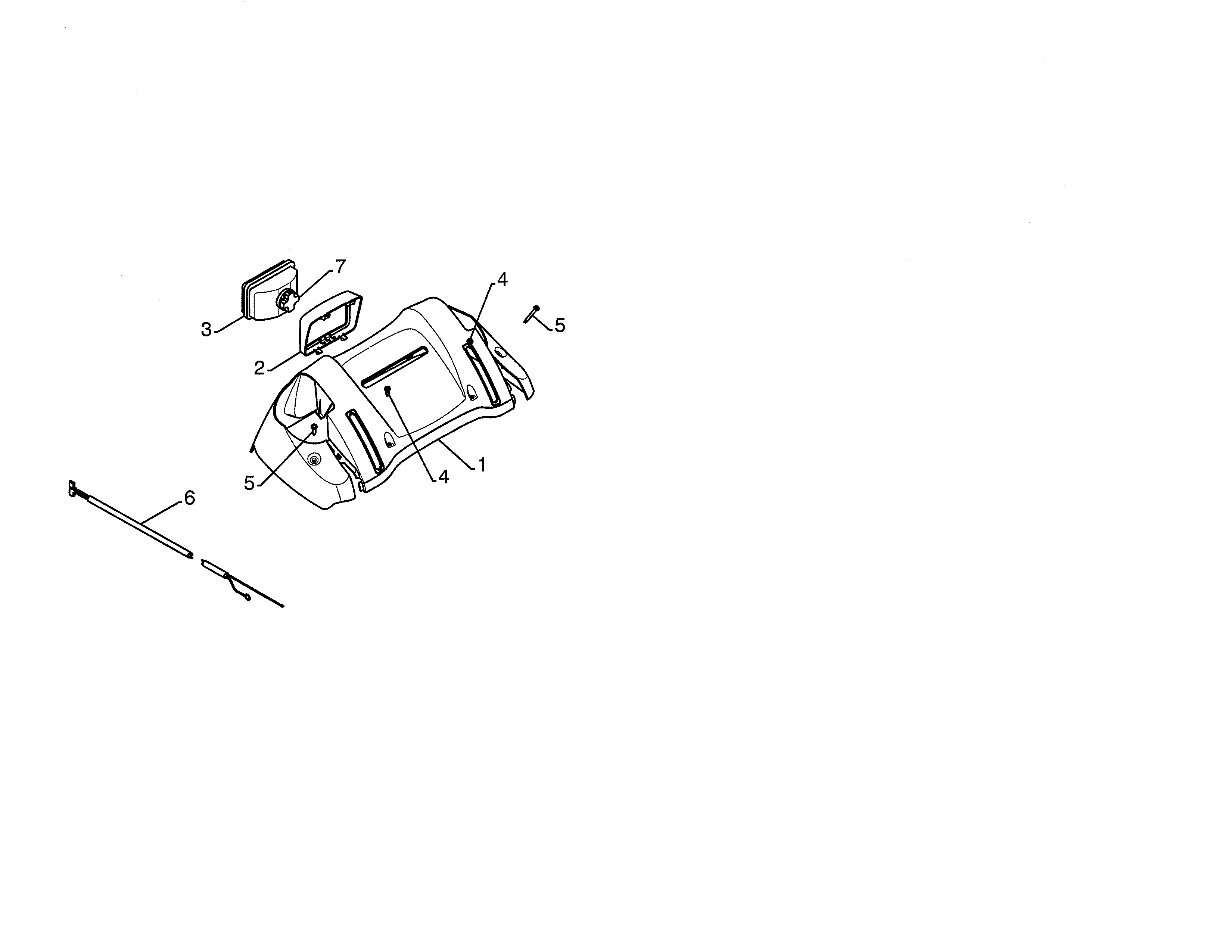 Poulan PR624ES-96198004602 console panel/headlight diagram