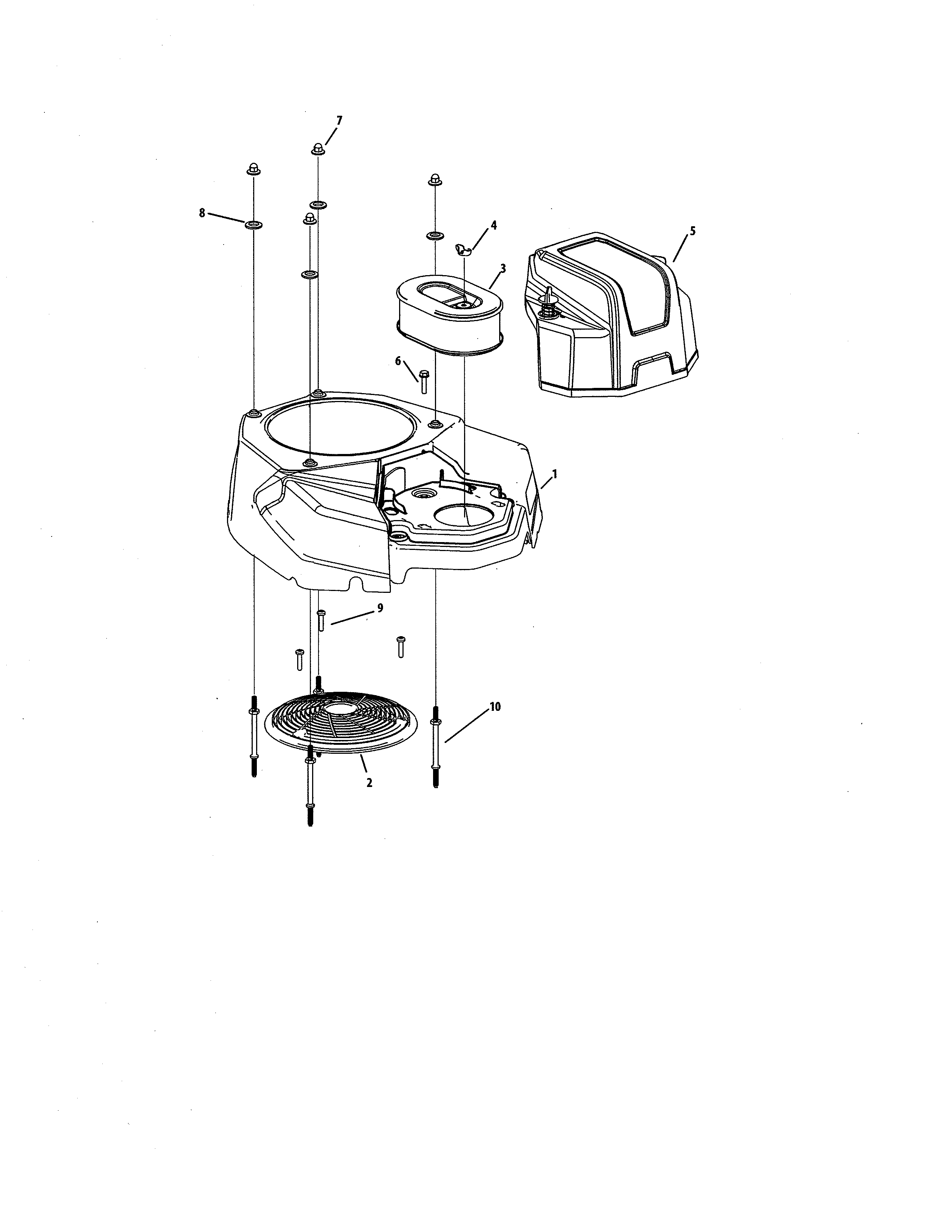 MTD 13AJA1ZS099 engine shroud diagram