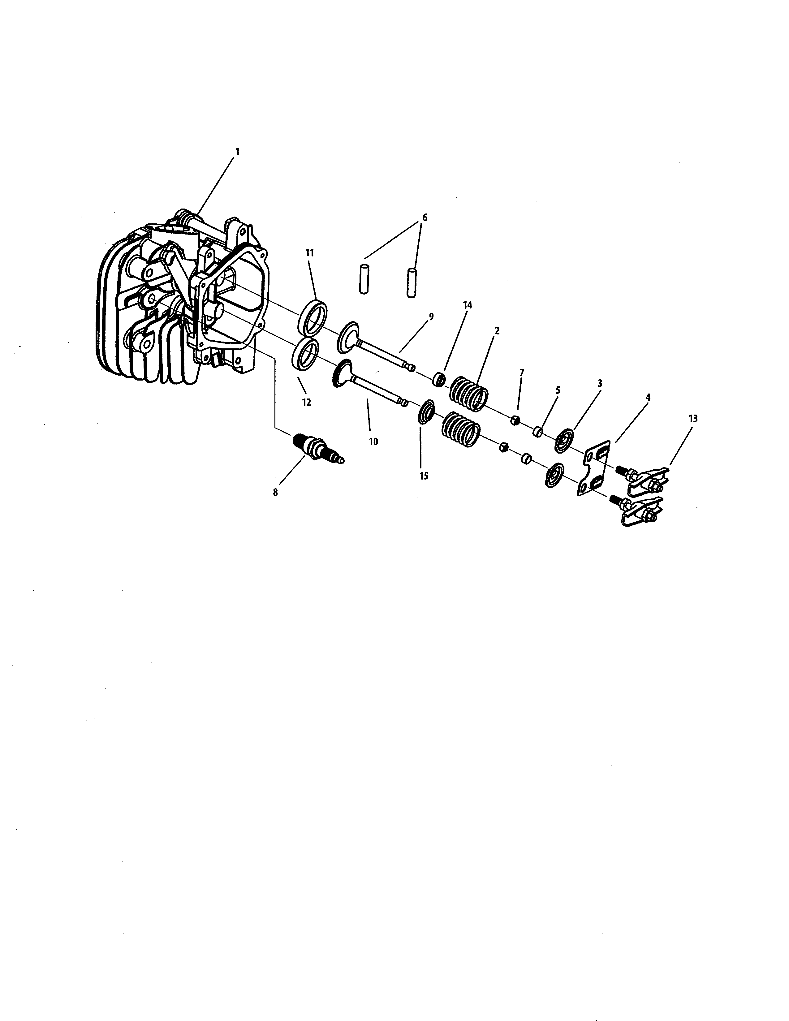 MTD 13AJA1ZS099 cylinder head diagram