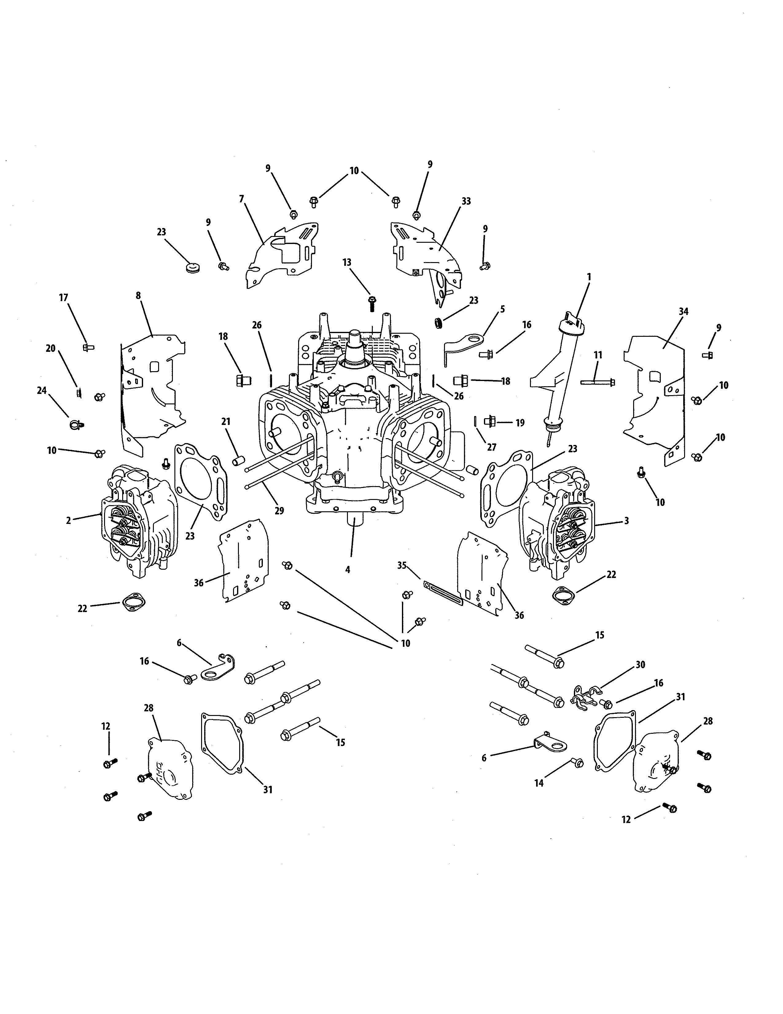 MTD 13AJA1ZS099 crankcase diagram