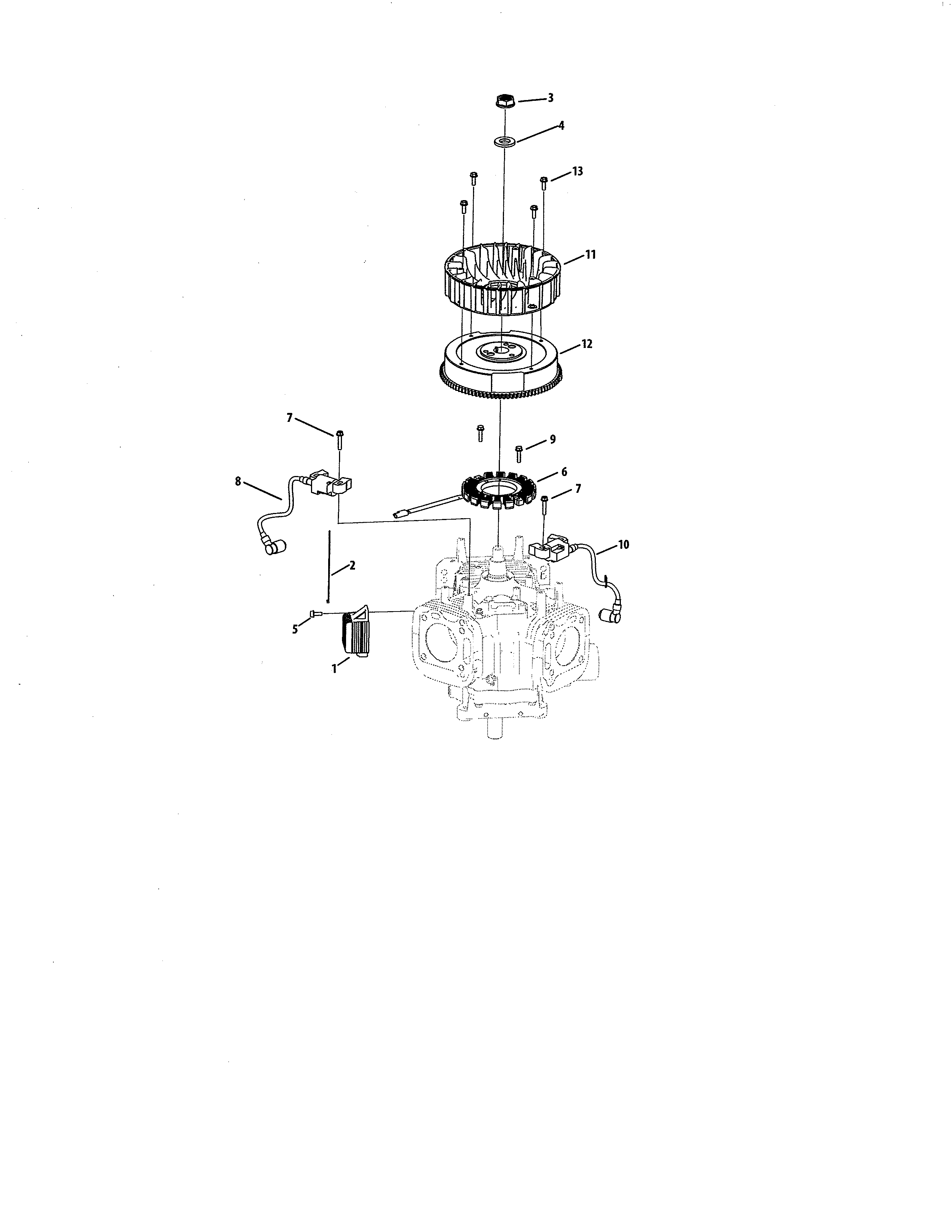 MTD 13AJA1ZS099 ignition & electrical diagram