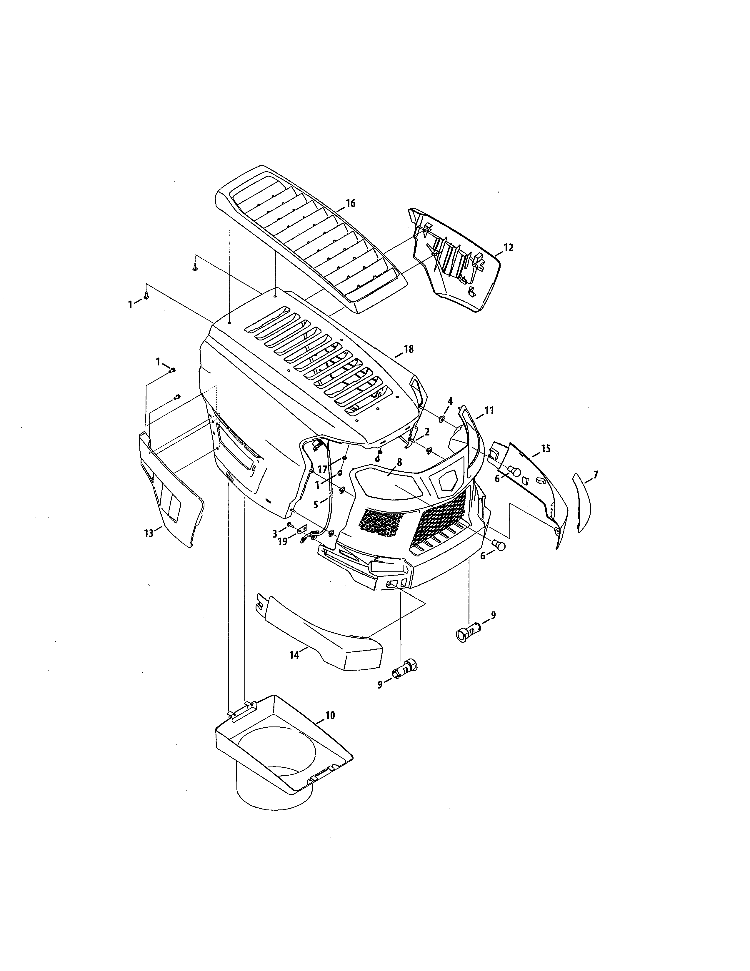 Craftsman 247270421 hood/grill/plenum diagram