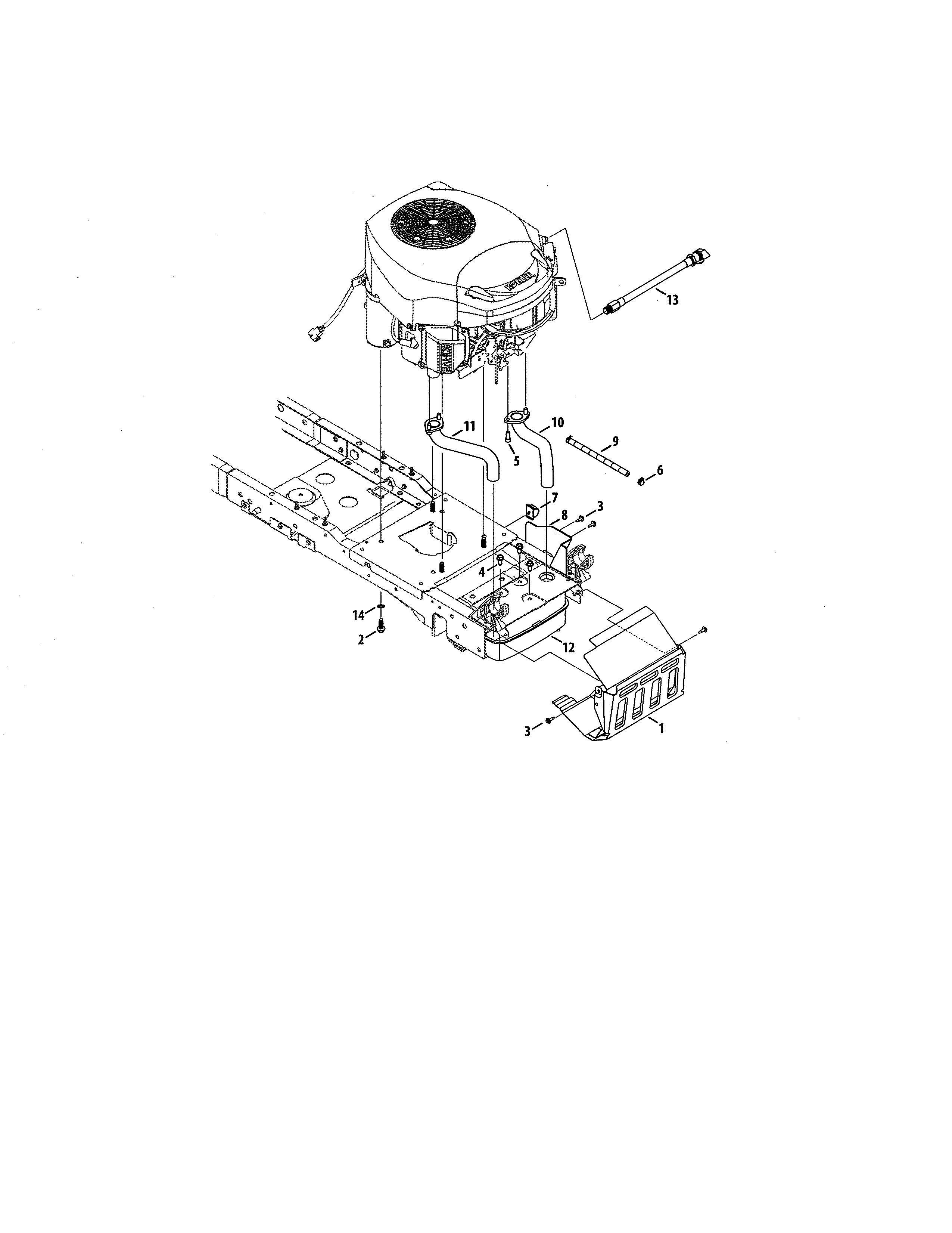 Craftsman 247270441 engine/muffler & shield diagram