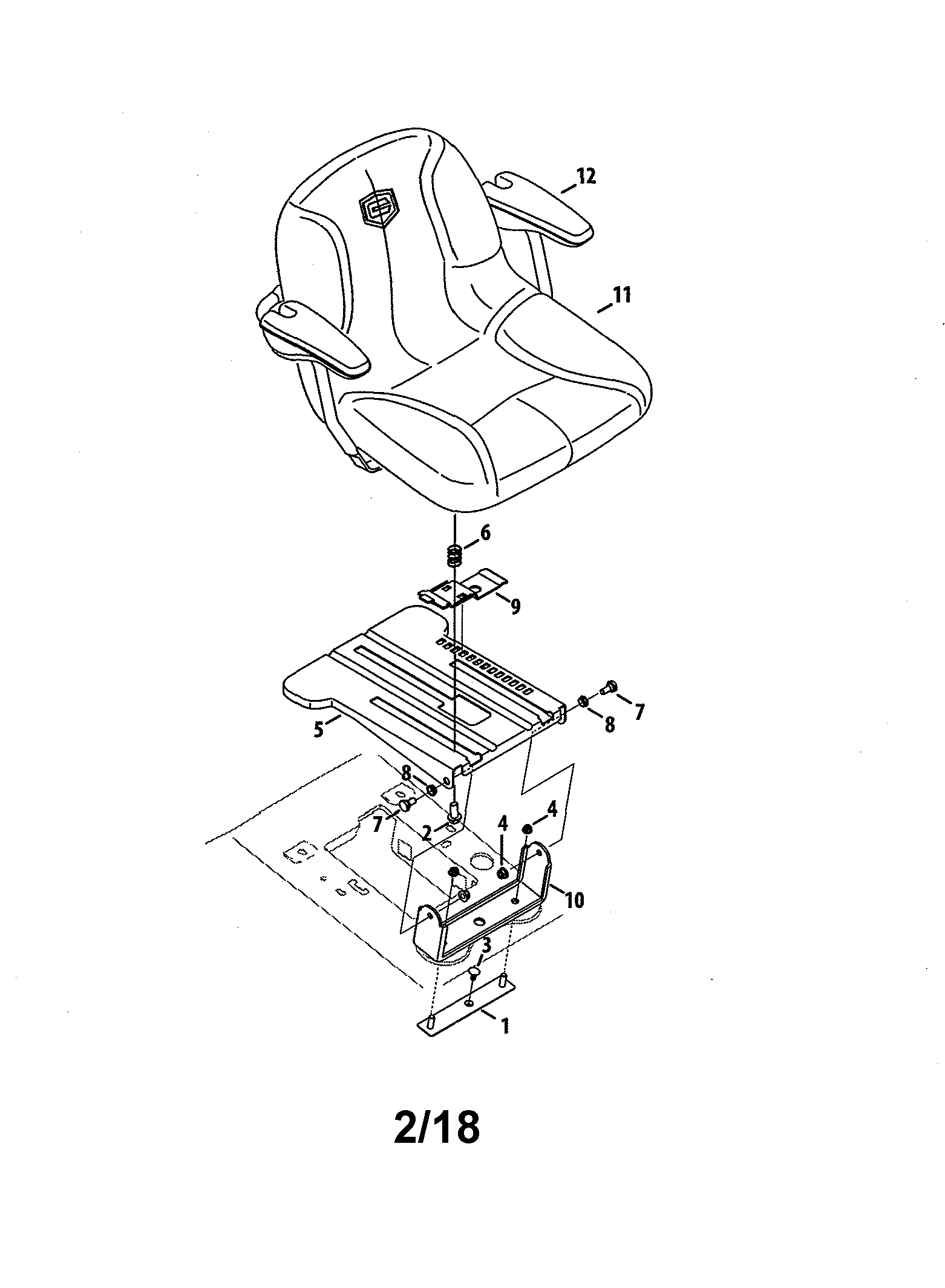 Craftsman 247270481 seat diagram