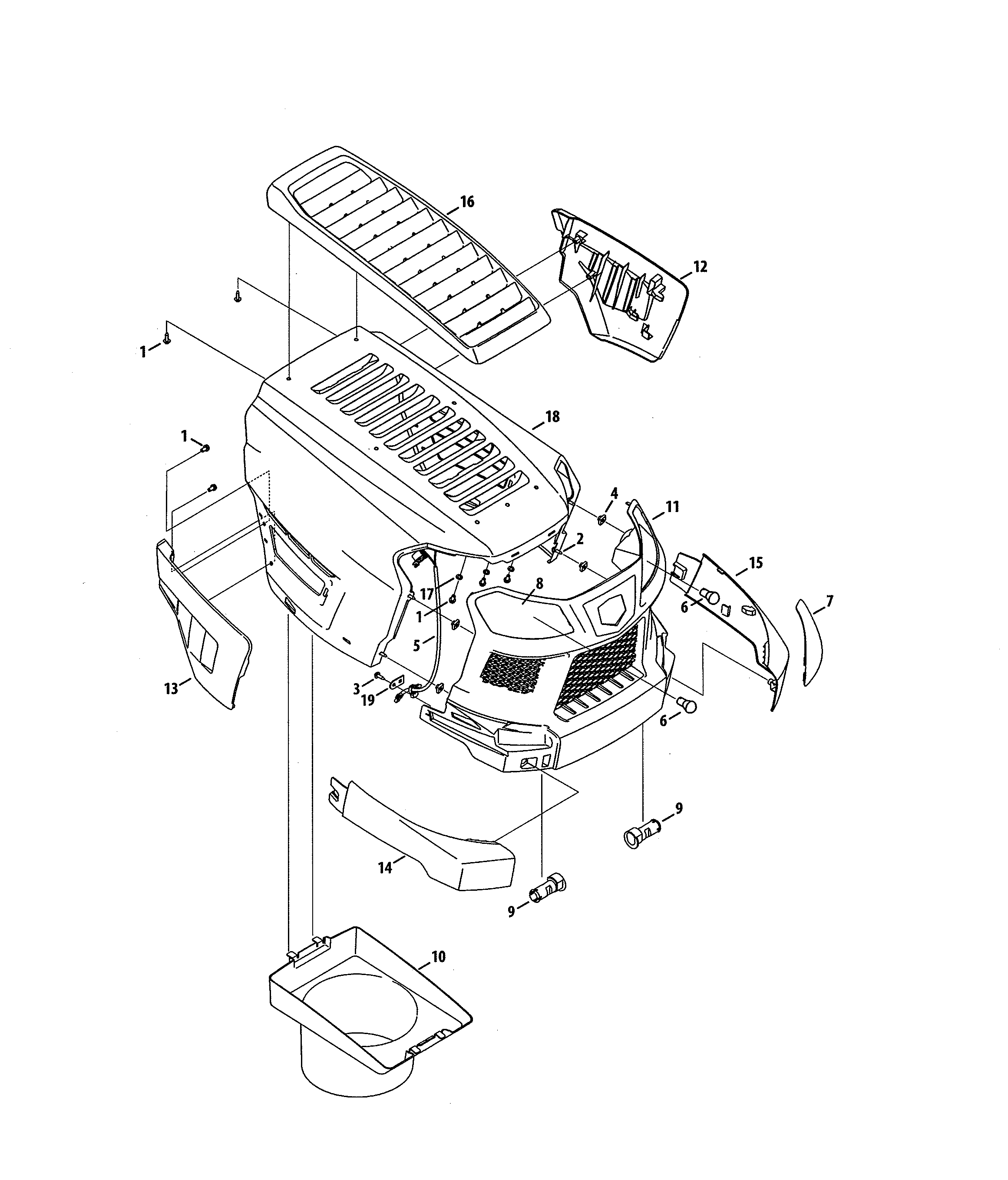 Craftsman 247270481 hood/grill/plenum diagram