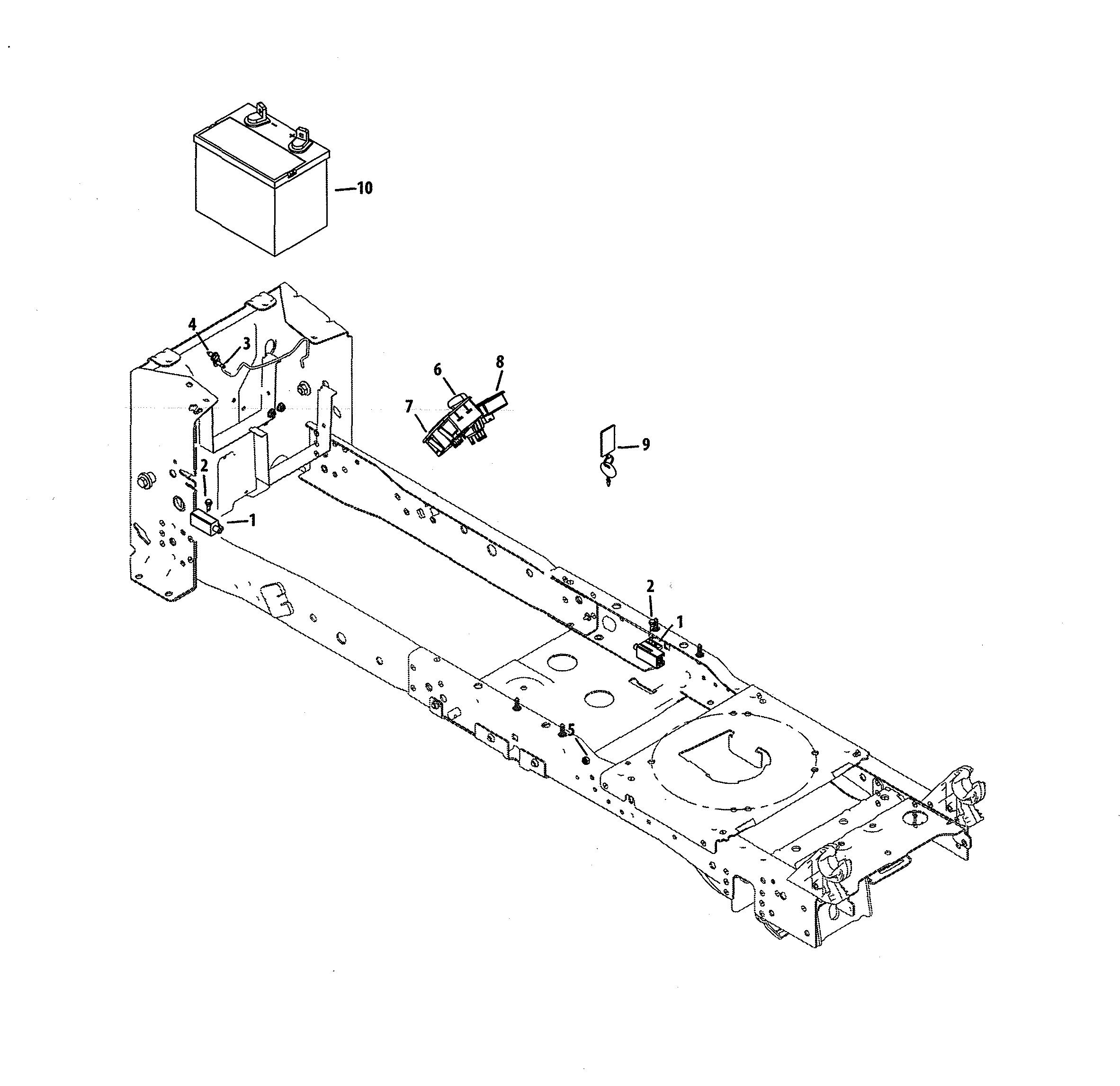 Craftsman 247270481 battery/interlock switch diagram