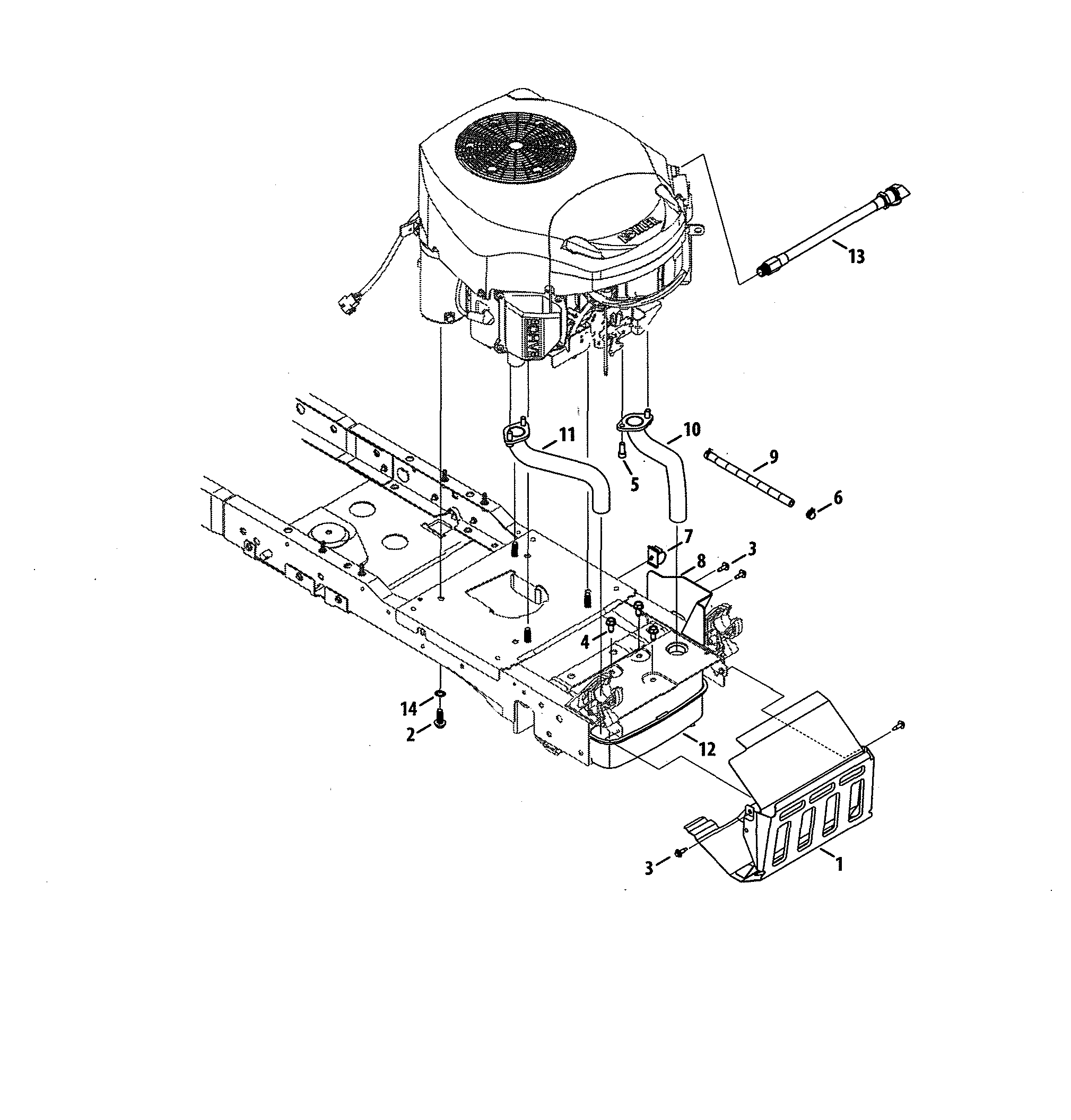 Craftsman 247270481 engine/muffler diagram