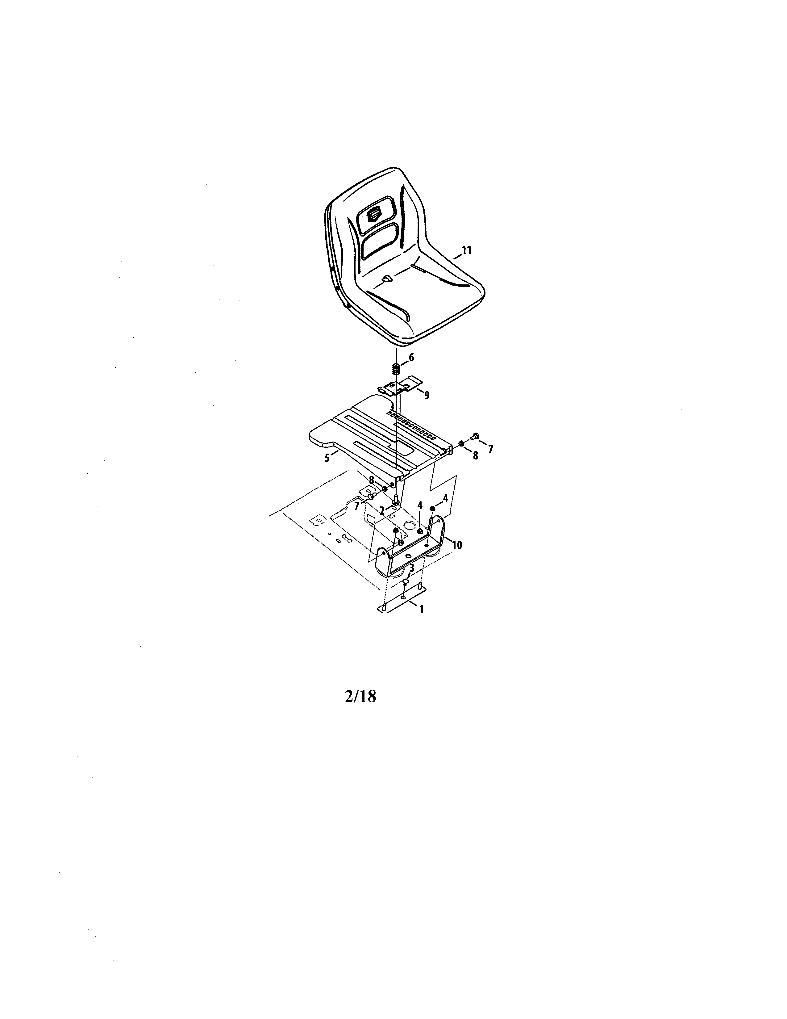 Craftsman 247270491 seat diagram