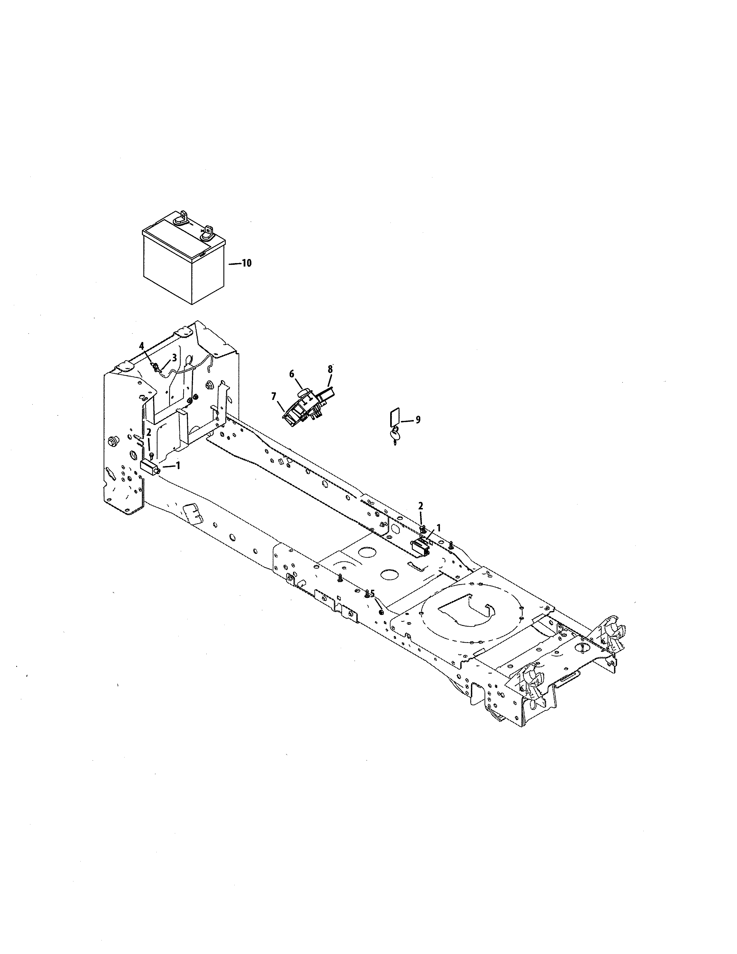 Craftsman 247270491 battery/interlock switch diagram