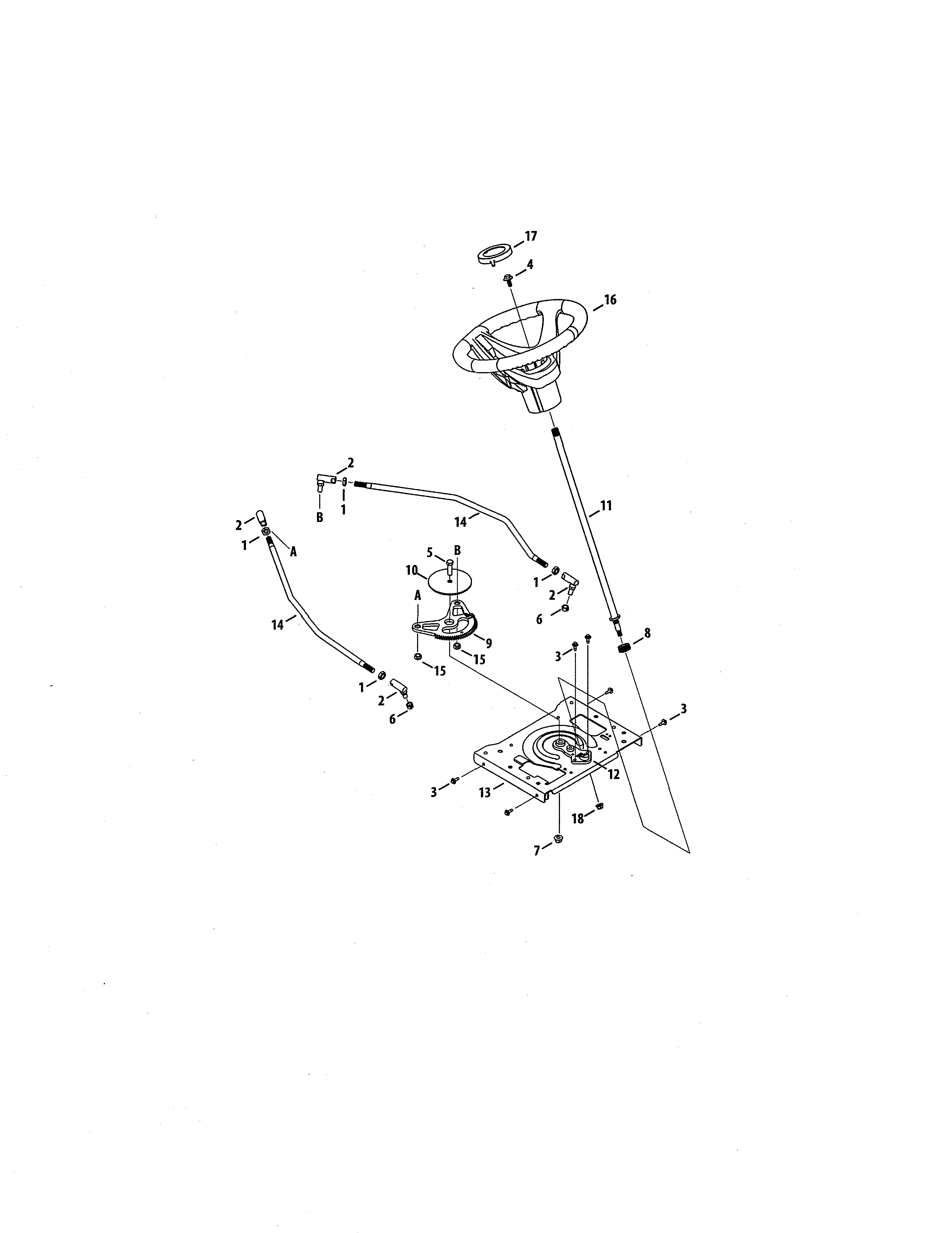 Craftsman 247270560 steering wheel diagram
