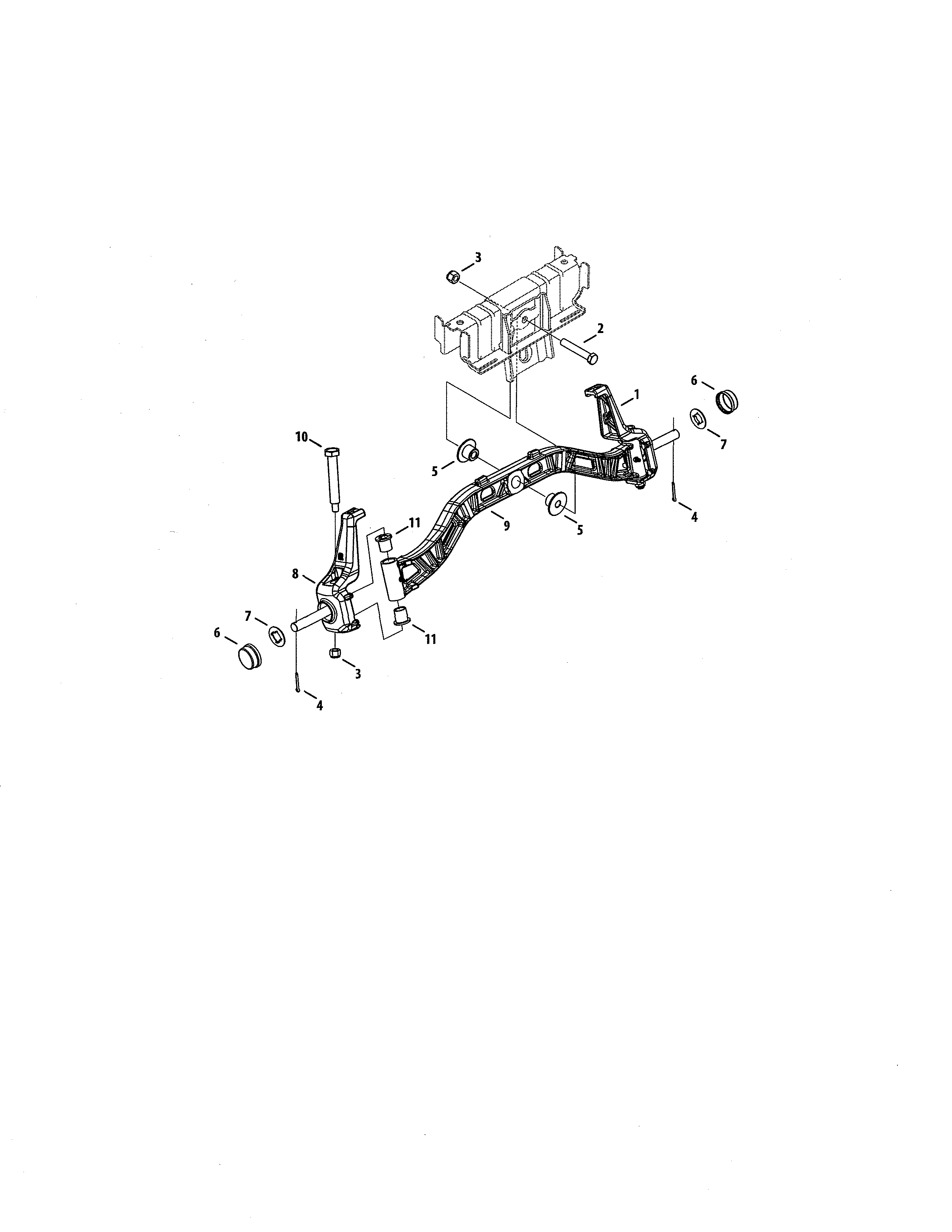 Craftsman 247270560 steering axle diagram