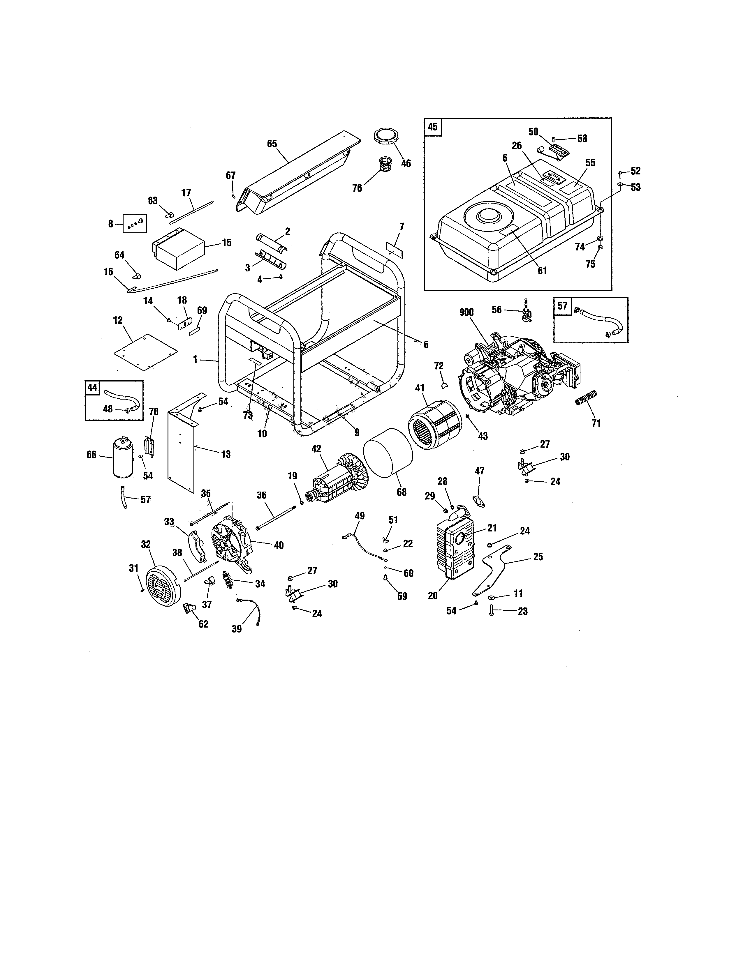 Briggs & Stratton 030552-01 main unit diagram