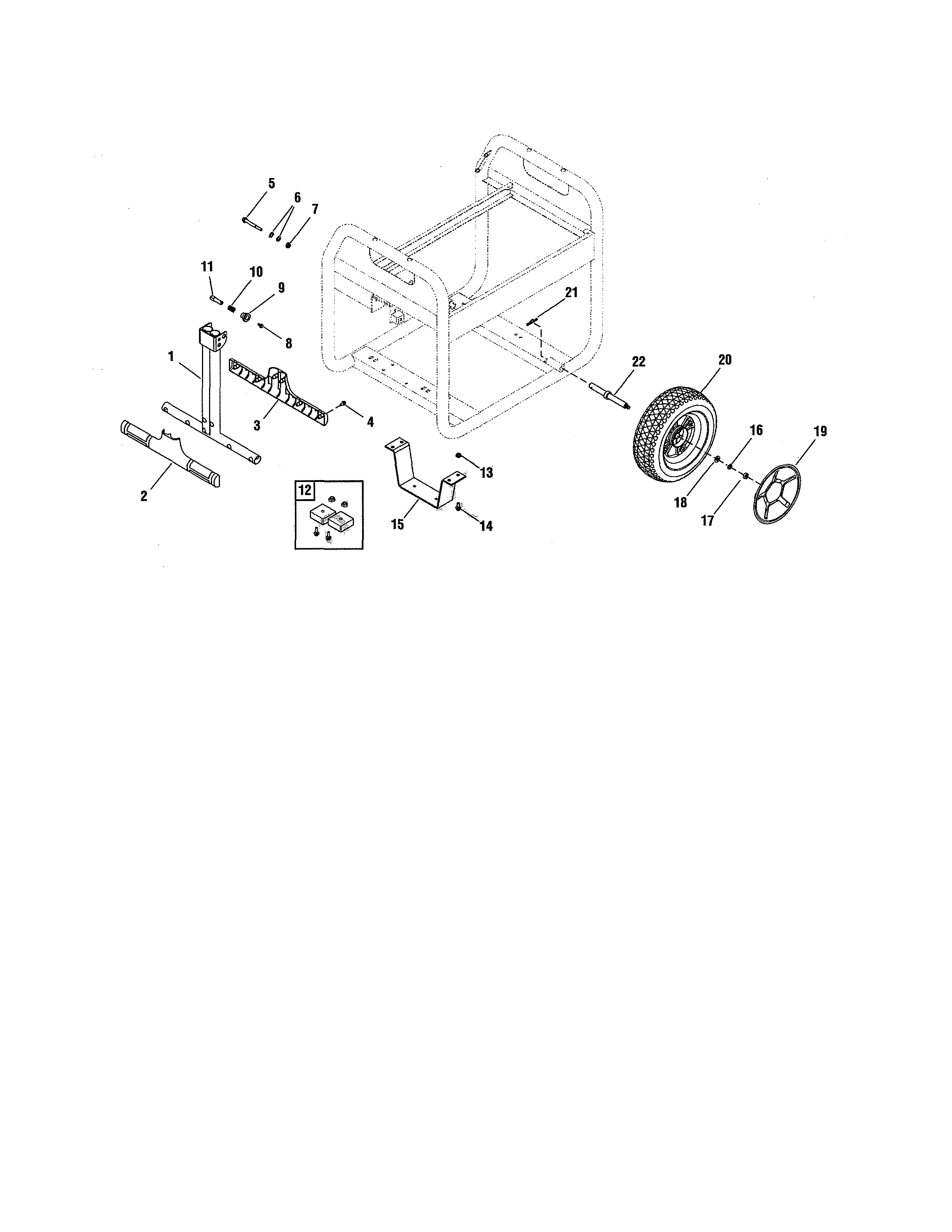 Briggs & Stratton 030552-01 wheel kit diagram