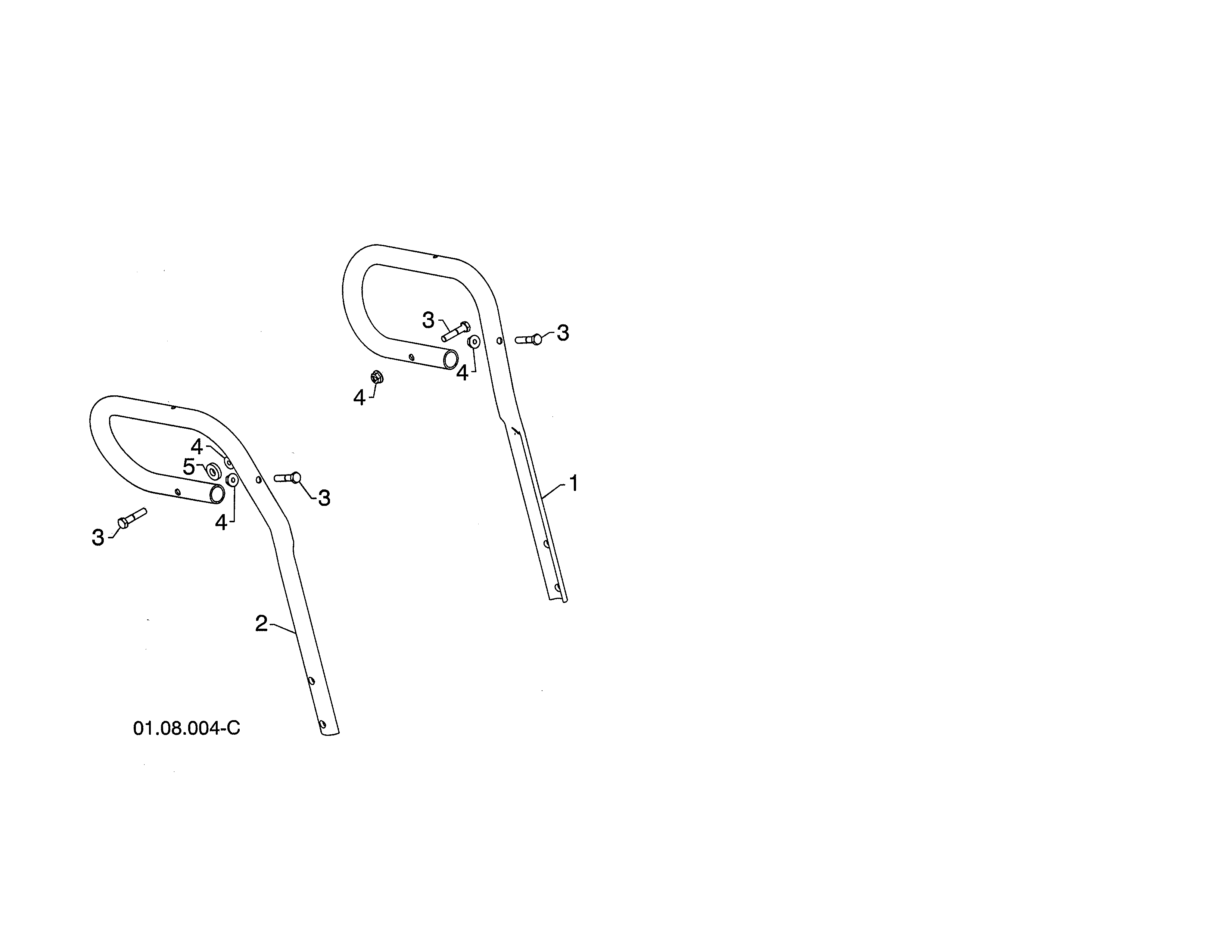 Poulan PR624ES-96198004603 handles diagram
