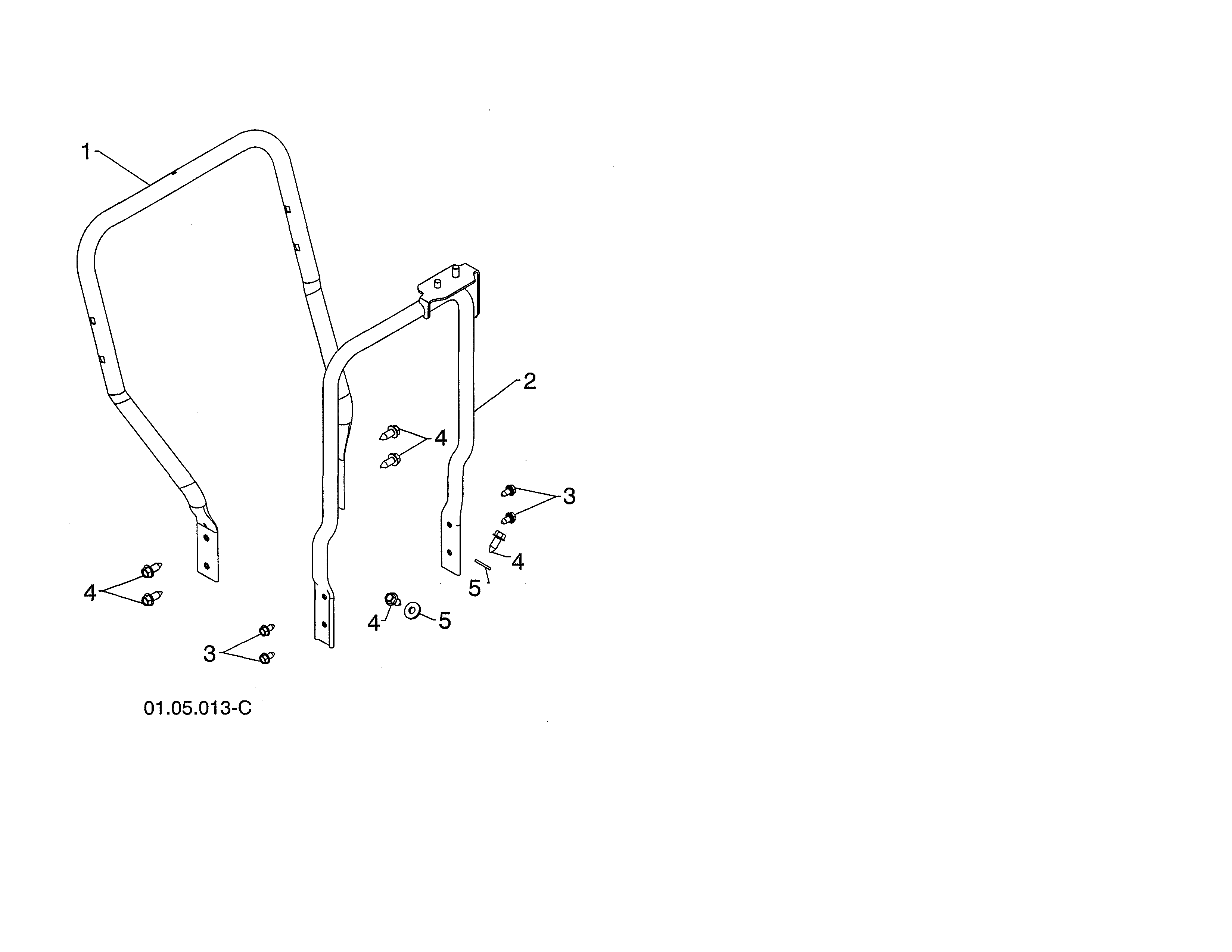 Poulan PR624ES-96198004603 lower handle diagram