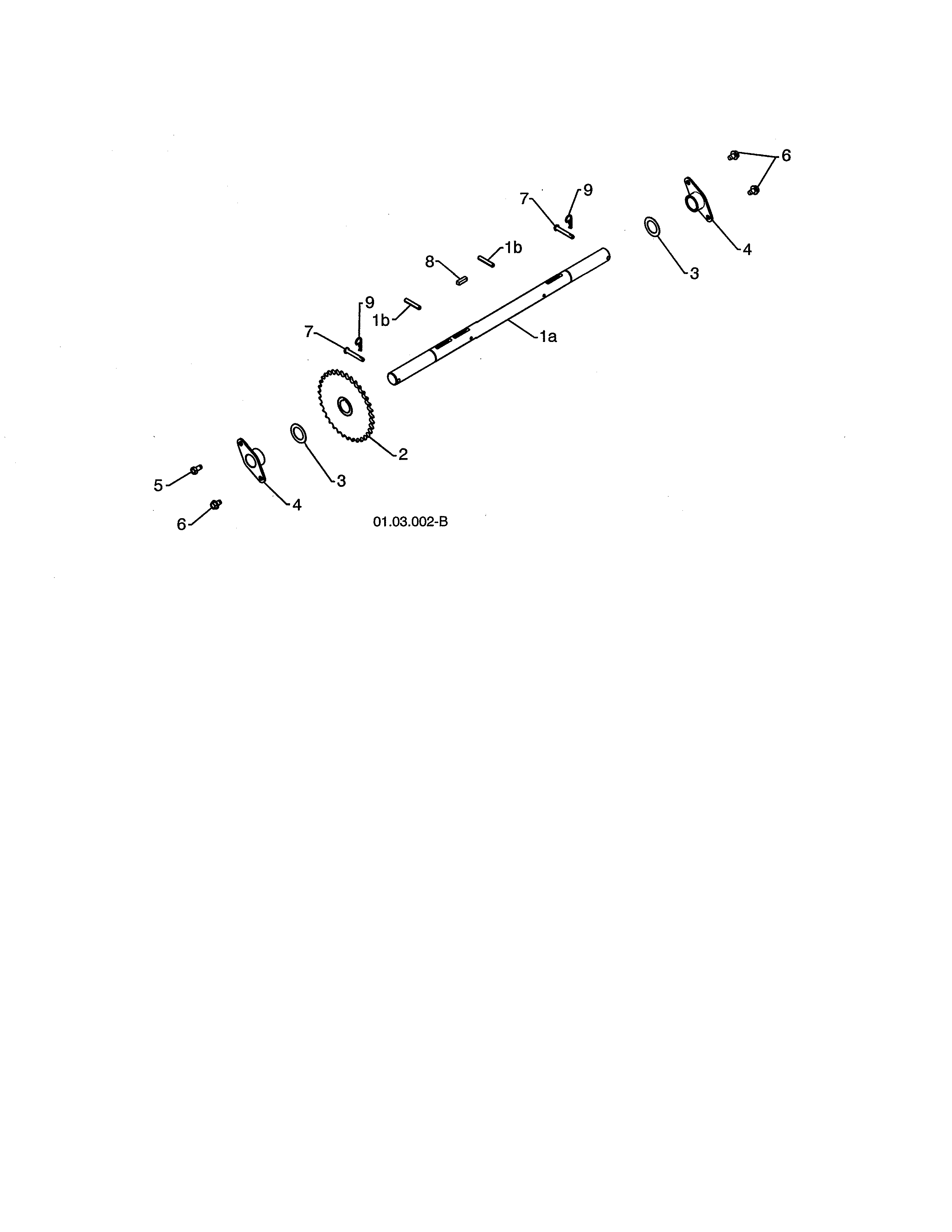 Poulan PR624ES-96198004603 axle diagram