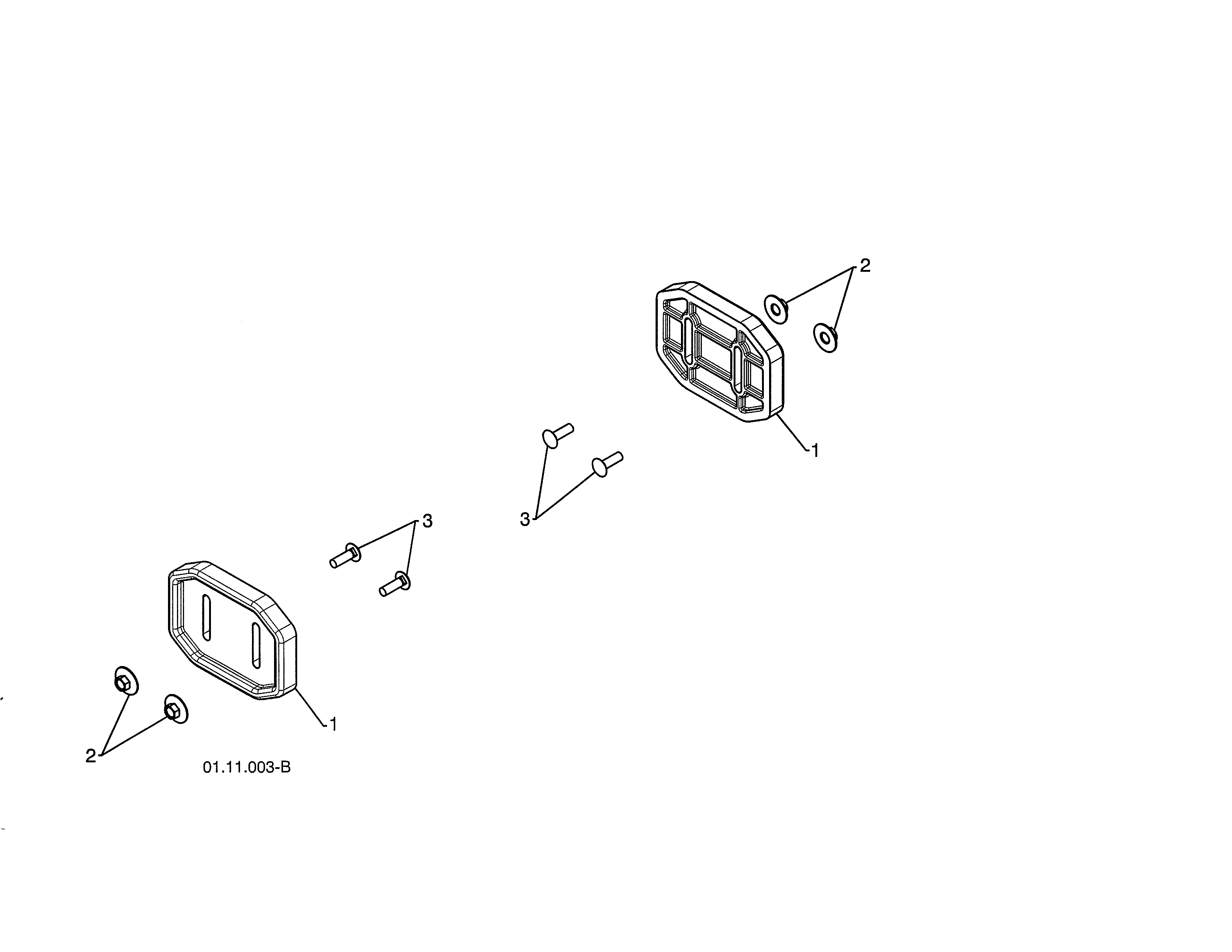 Poulan PR624ES-96198004604 skid plate diagram