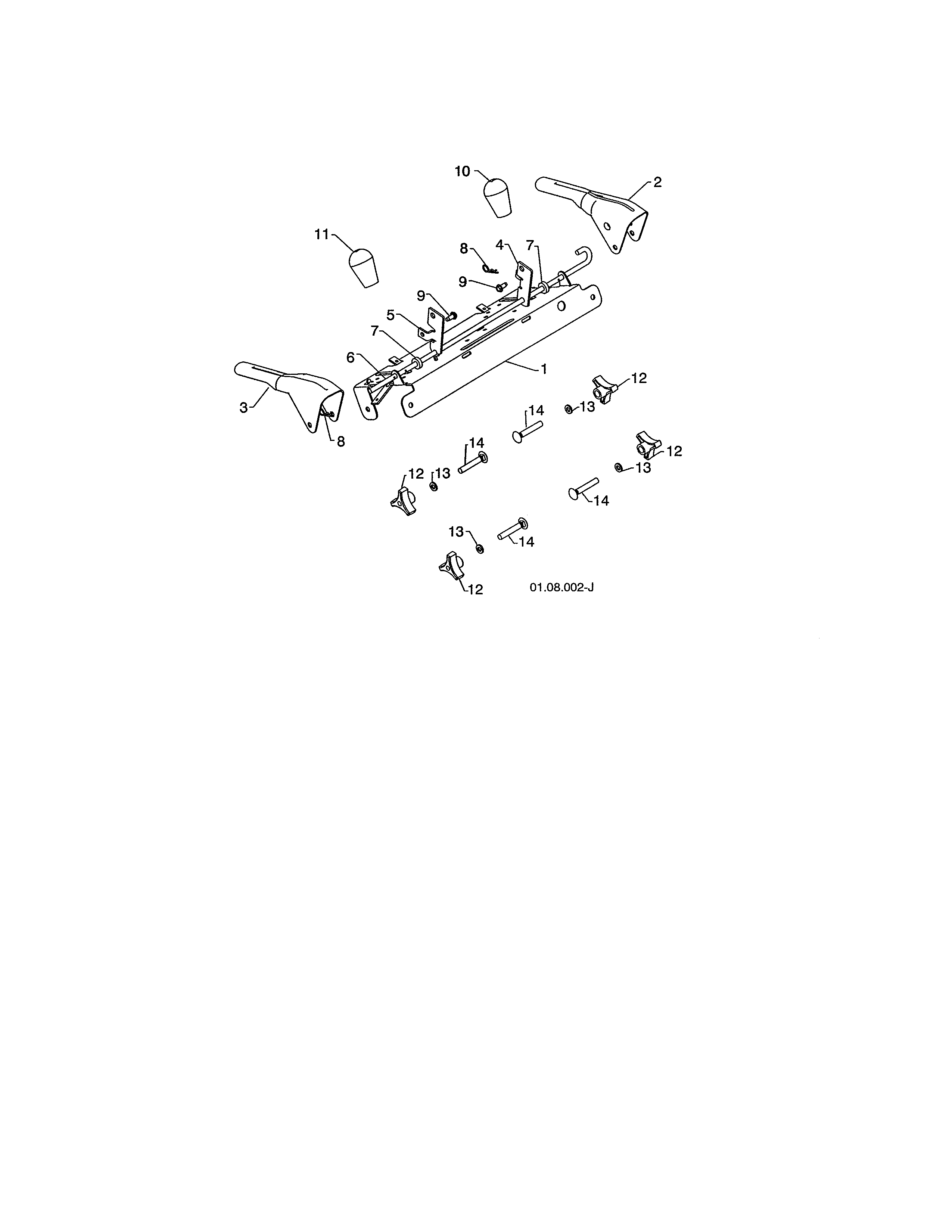 Poulan PR624ES-96198004604 control panel & levers diagram