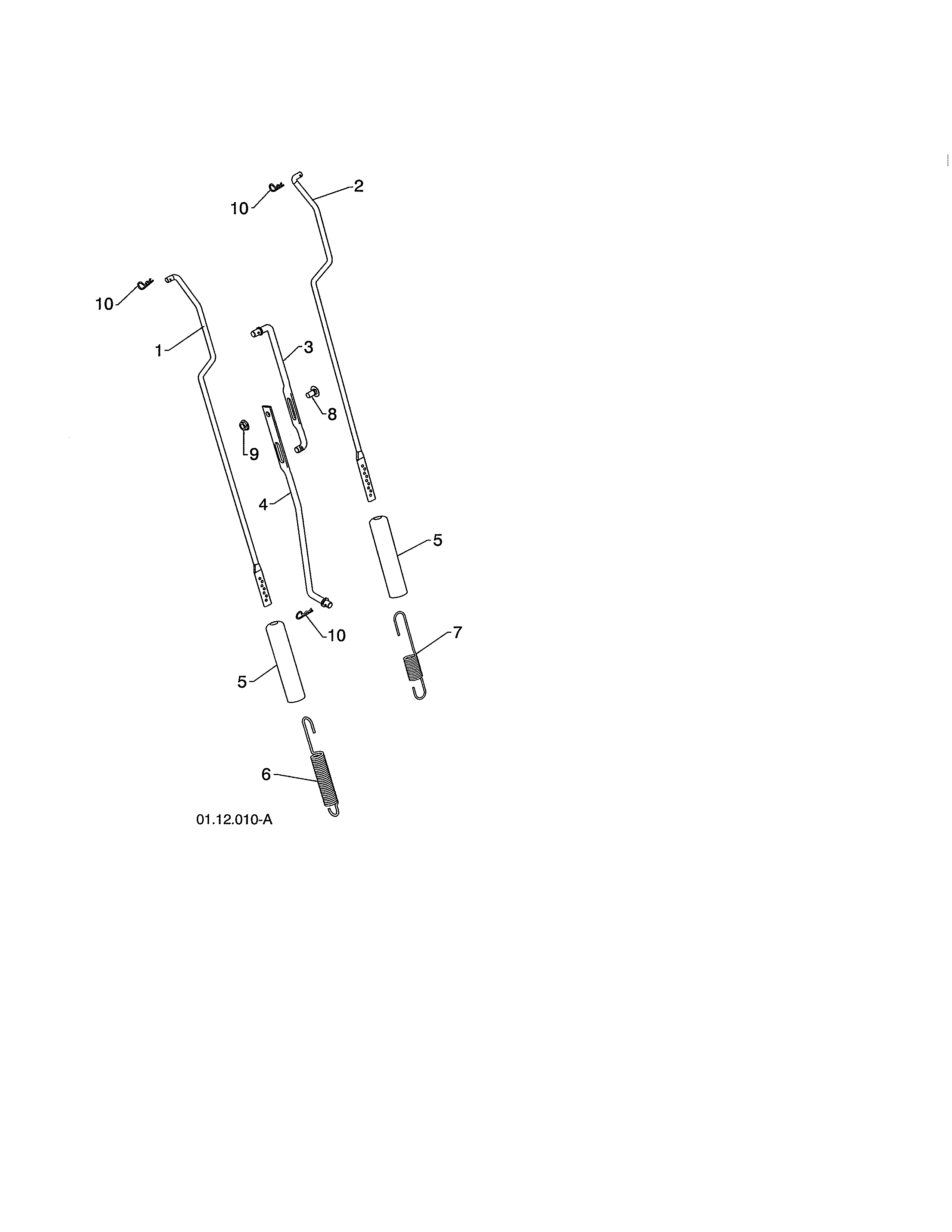 Poulan PR624ES-96198004604 impeller & traction rods diagram
