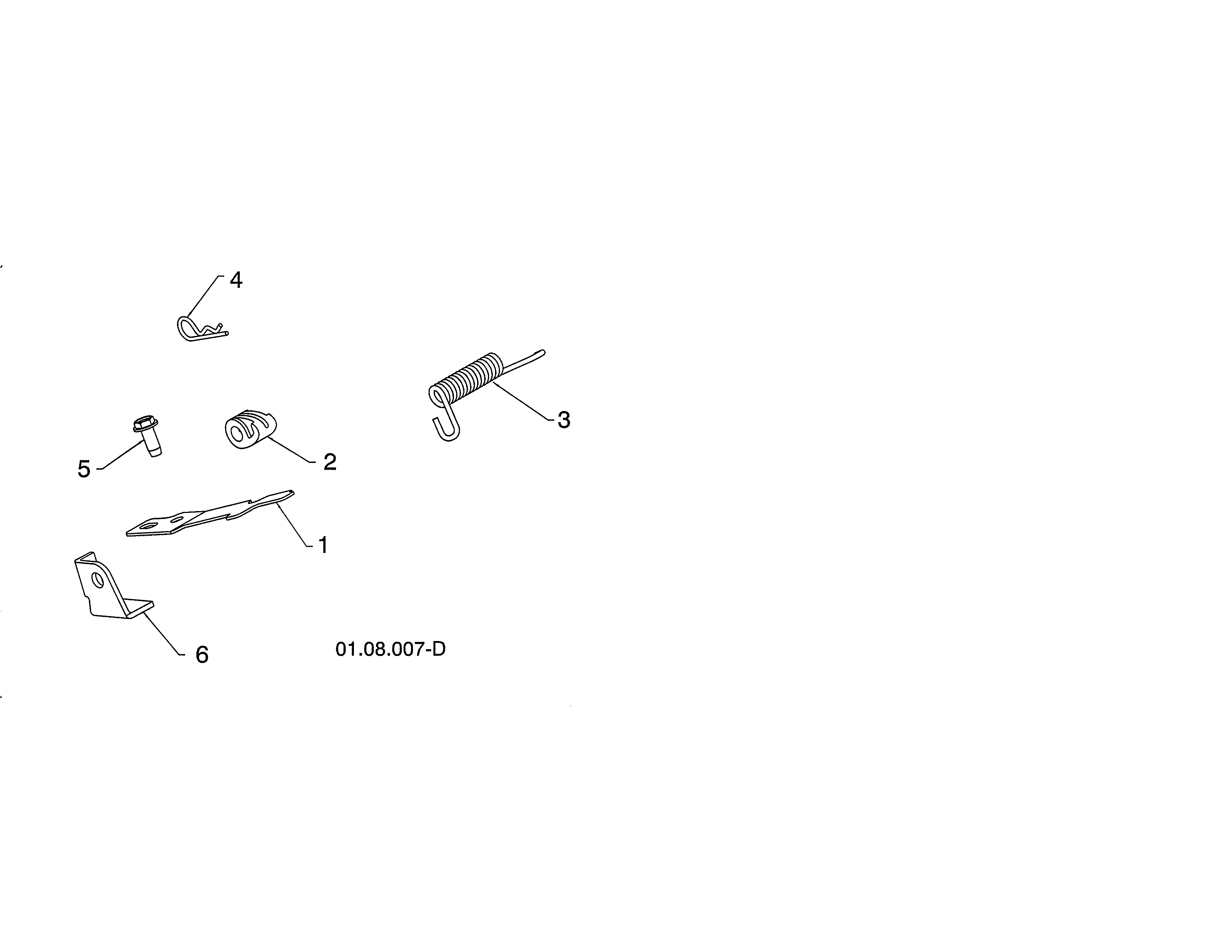 Poulan PR624ES-96198004604 interlock spring & cam diagram
