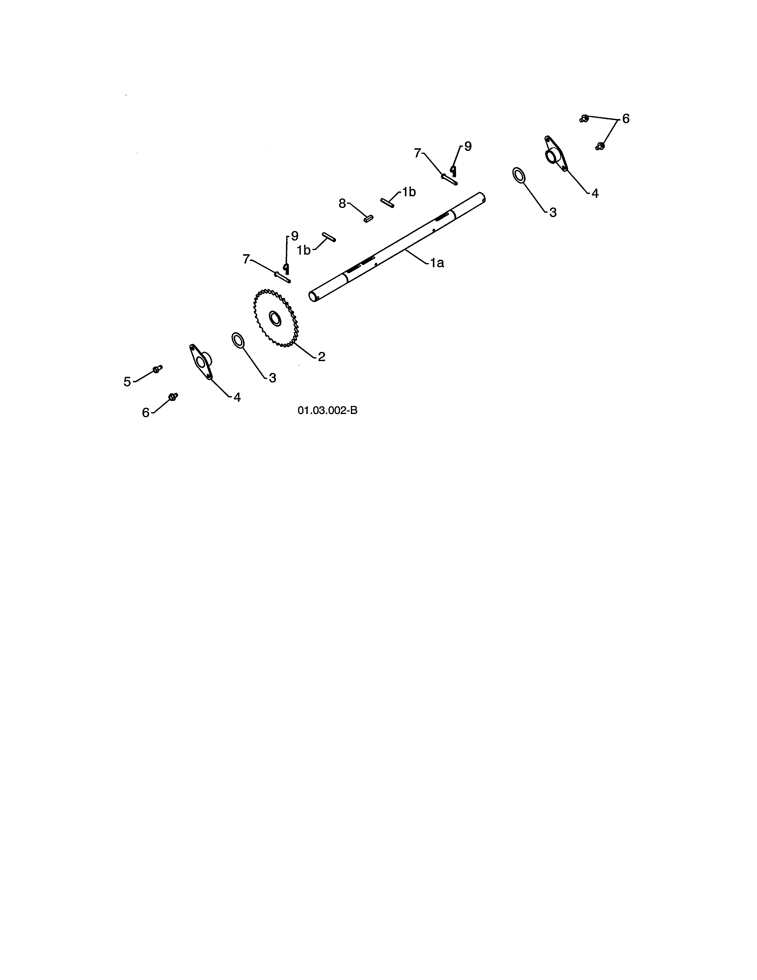 Poulan PR624ES-96198004604 axle diagram