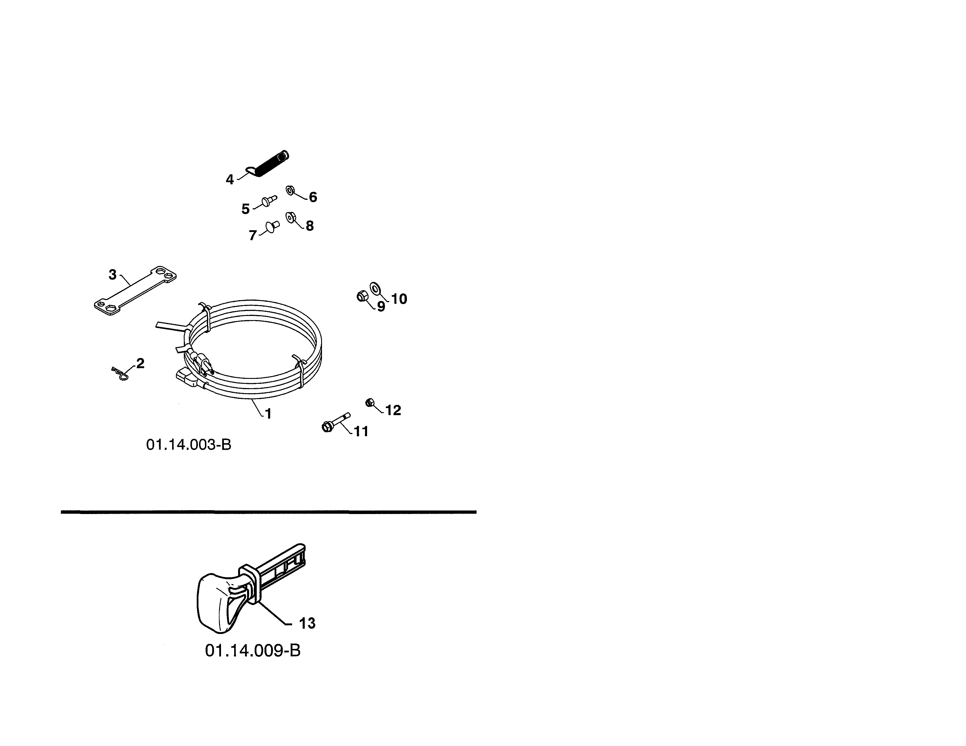 Poulan PR624ES-96198004604 bag of parts diagram