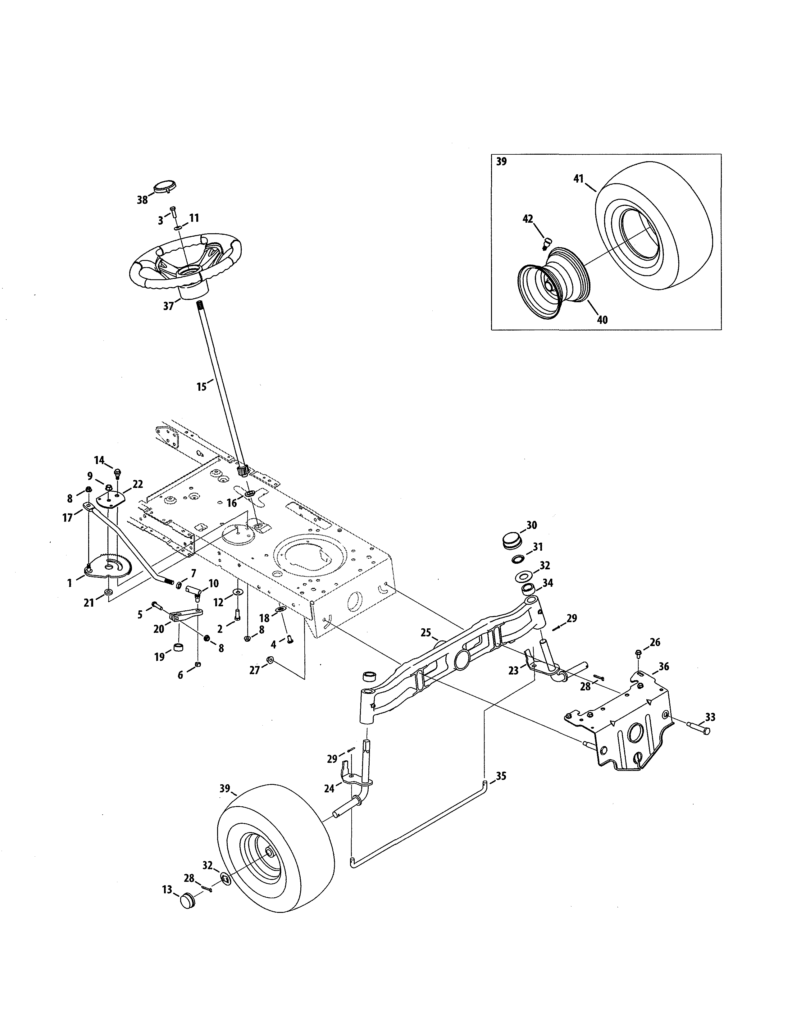 Craftsman 247255860 steering diagram