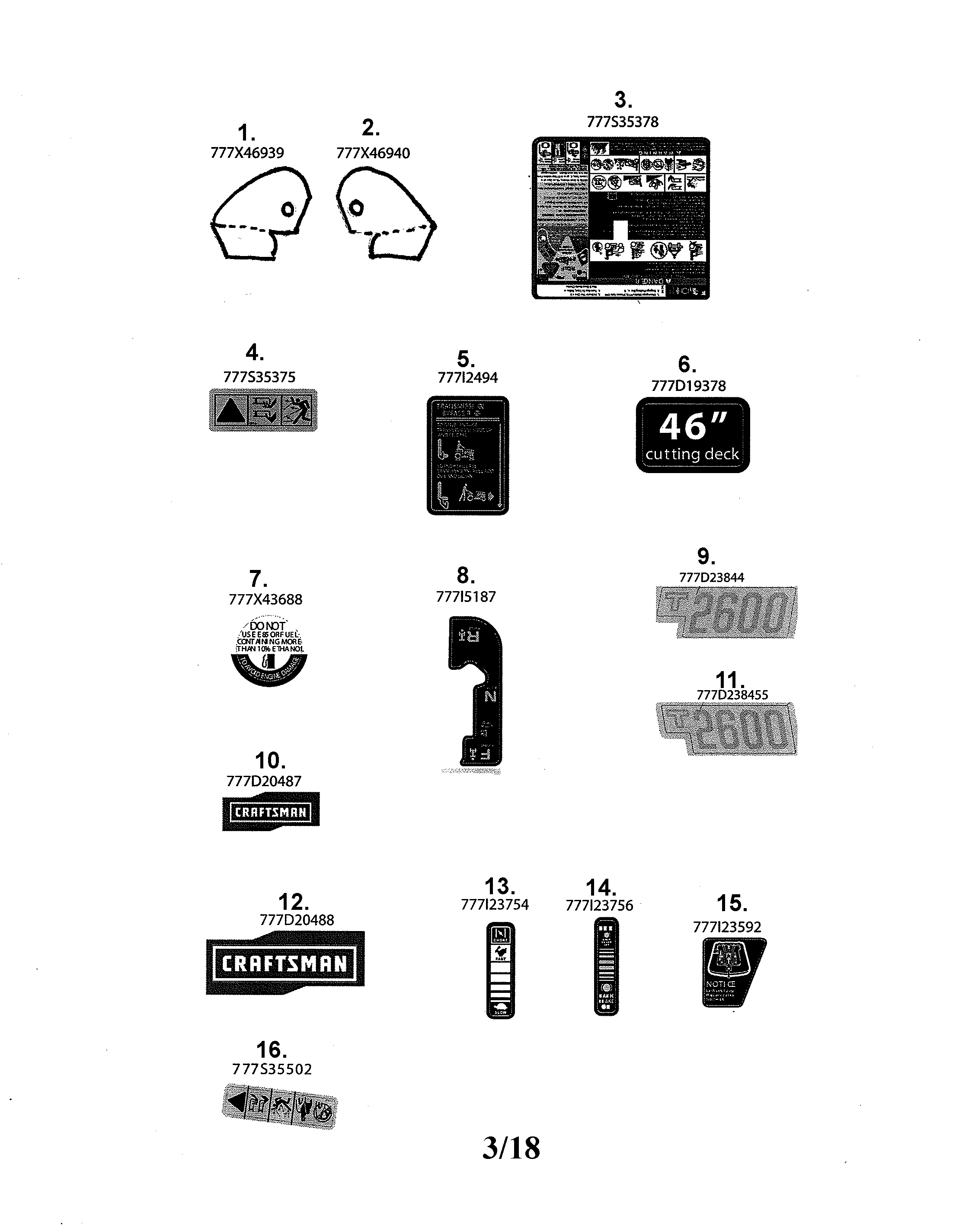MTD 13AL79XT299 decals diagram
