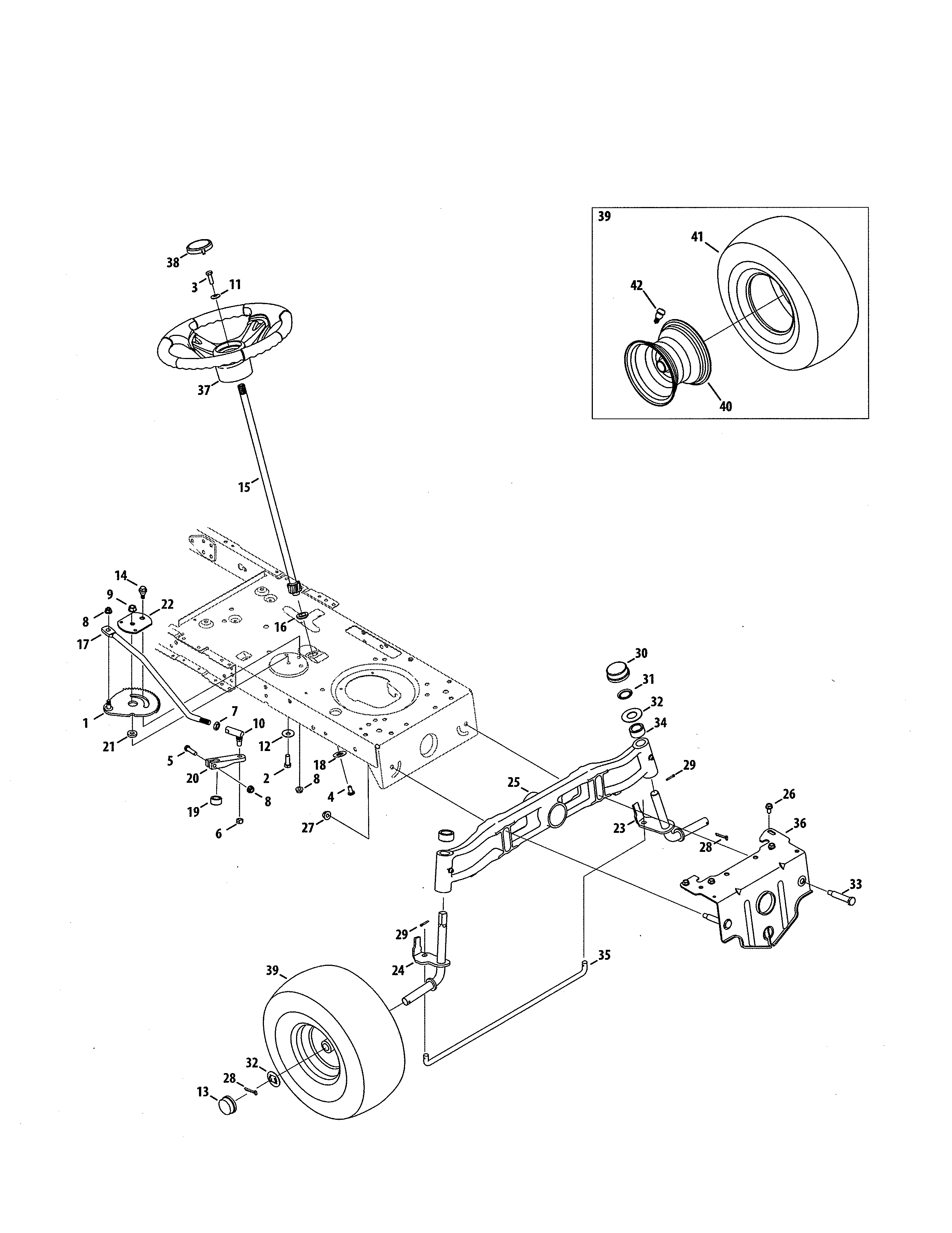 MTD 13AL79XT299 steering diagram