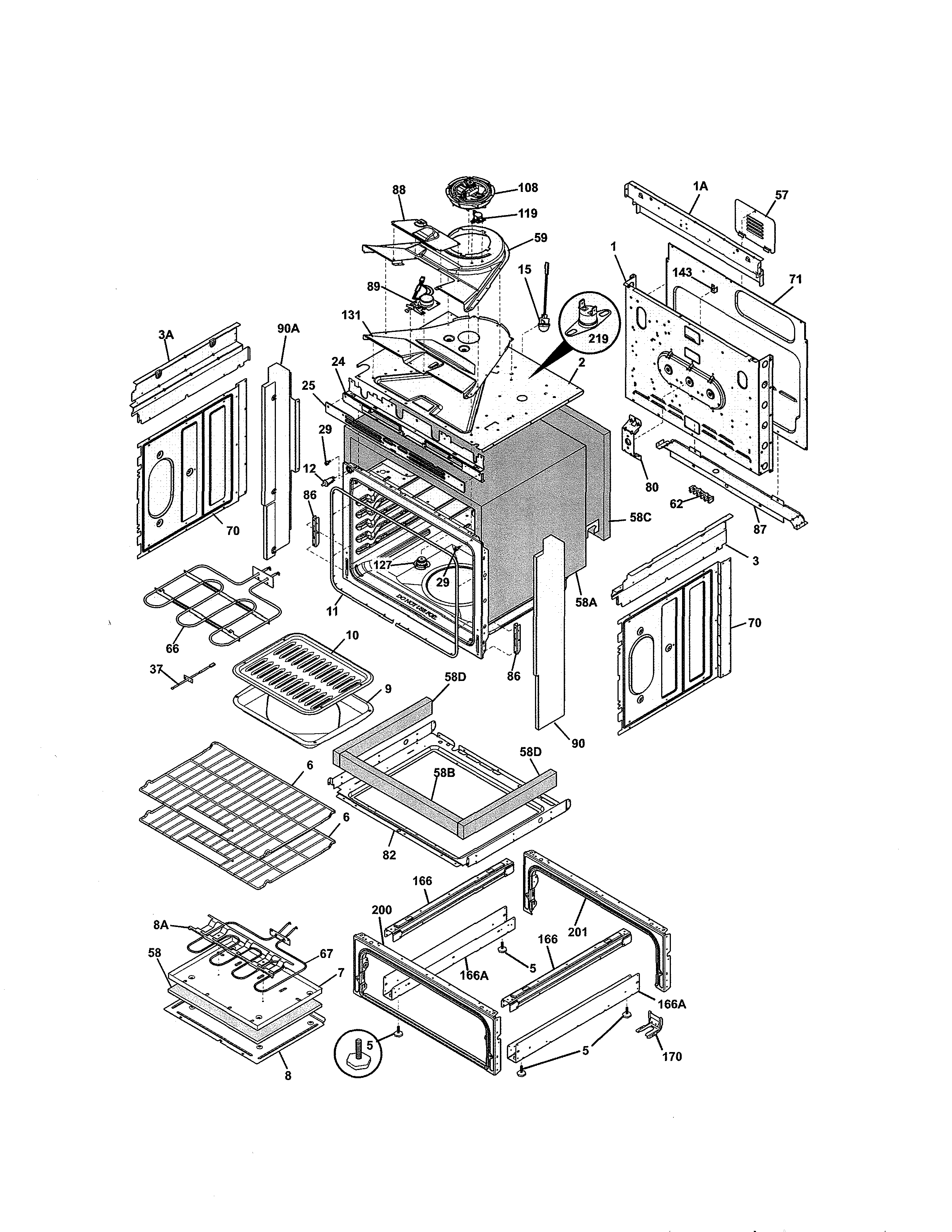 Kenmore 79042533311 body diagram