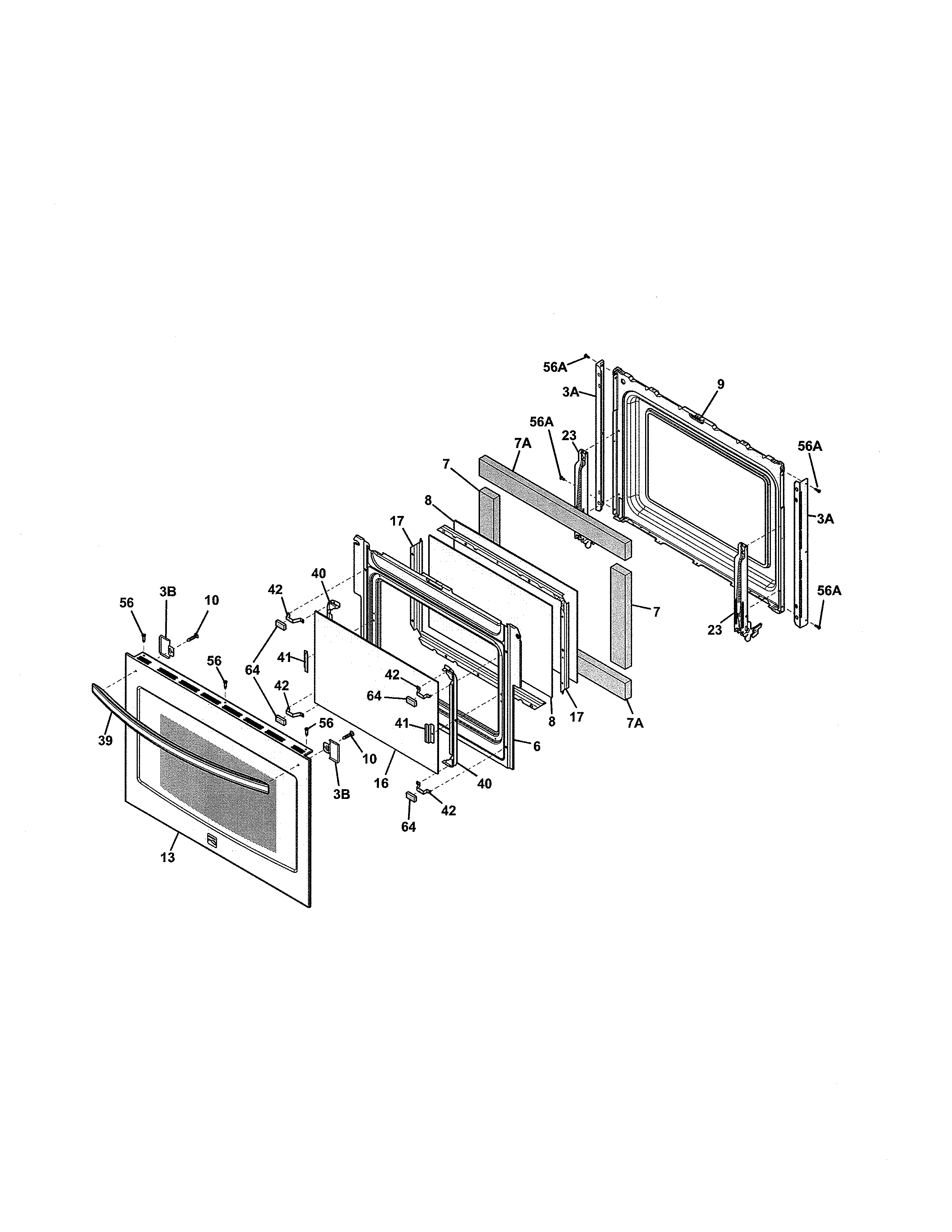 Kenmore 79042533311 door diagram