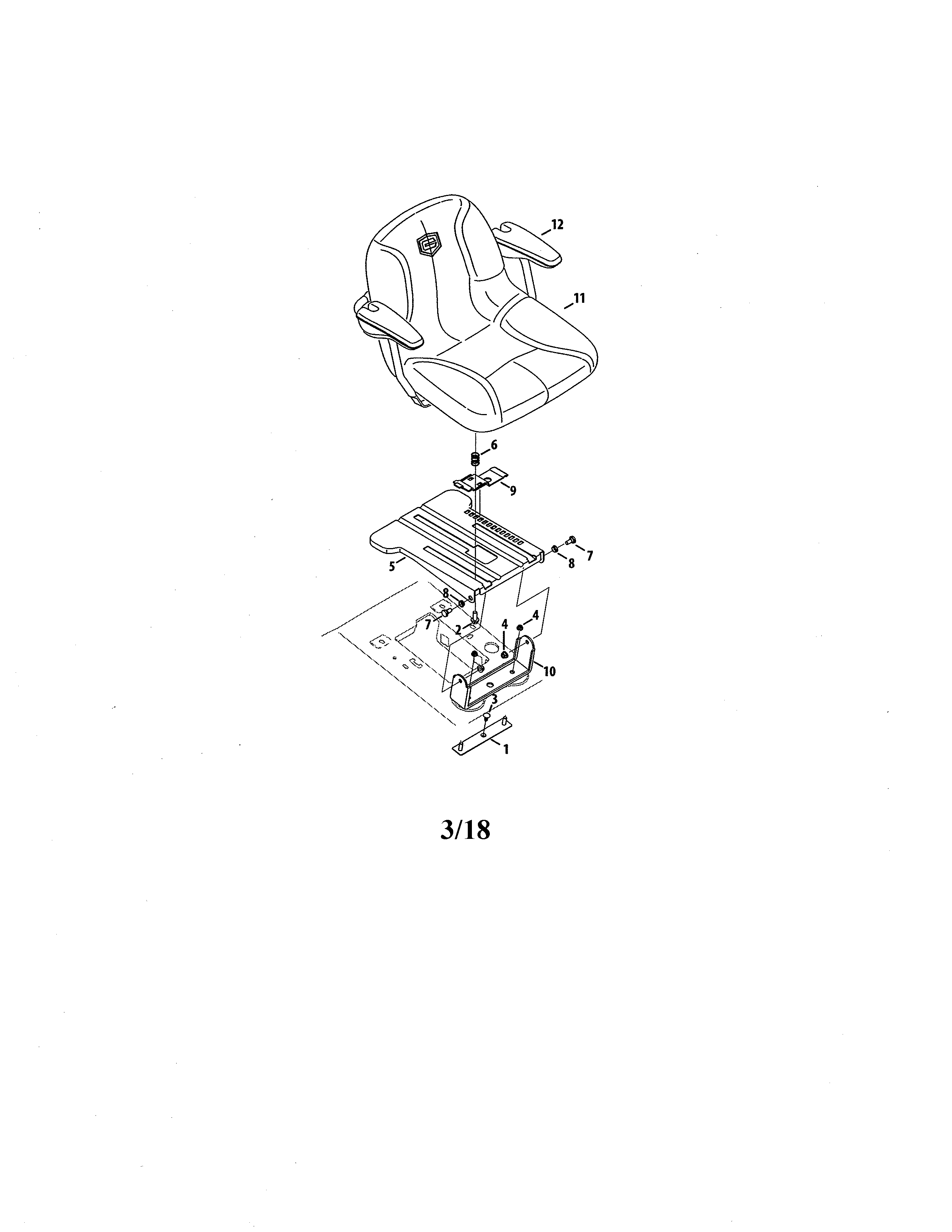 Craftsman 247270551 seat diagram
