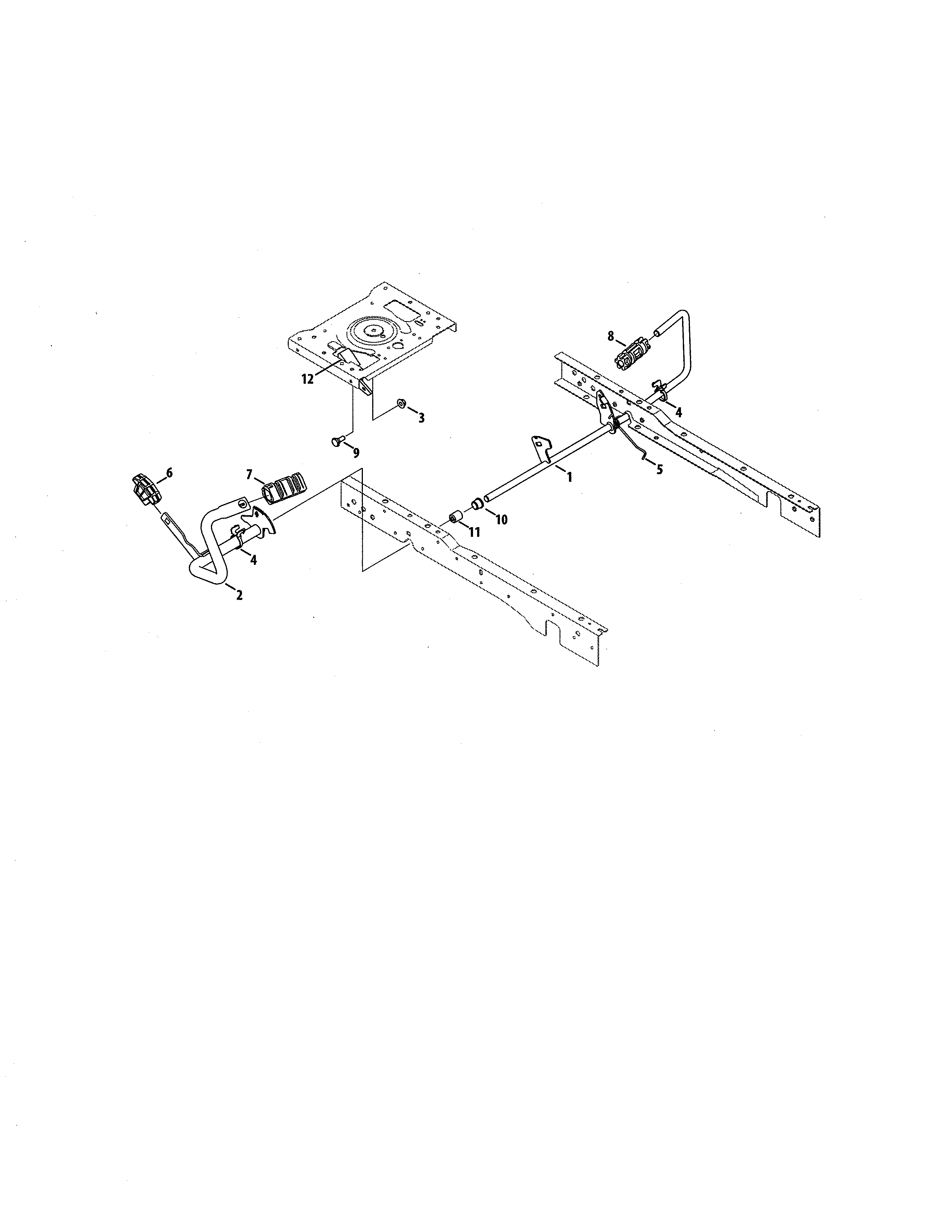 Craftsman 247270551 brake, fwd, rev pedals diagram
