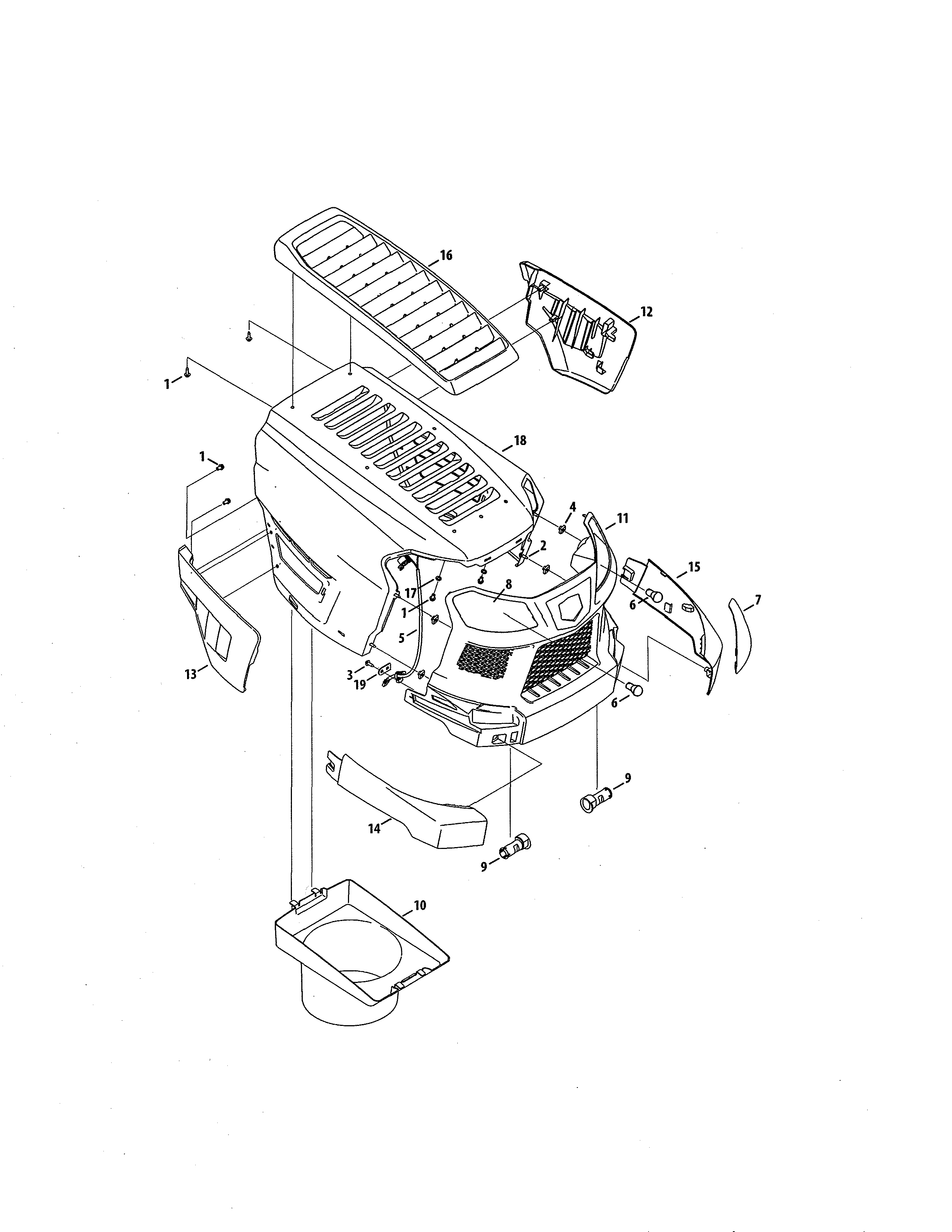 Craftsman 247270551 hood/grill/plenum diagram