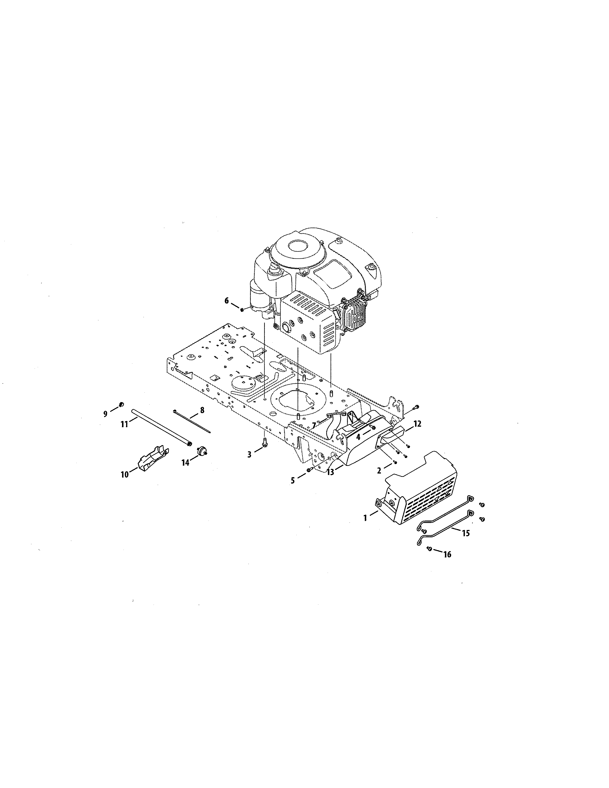 Craftsman 247273741 engine/muffler/shield diagram