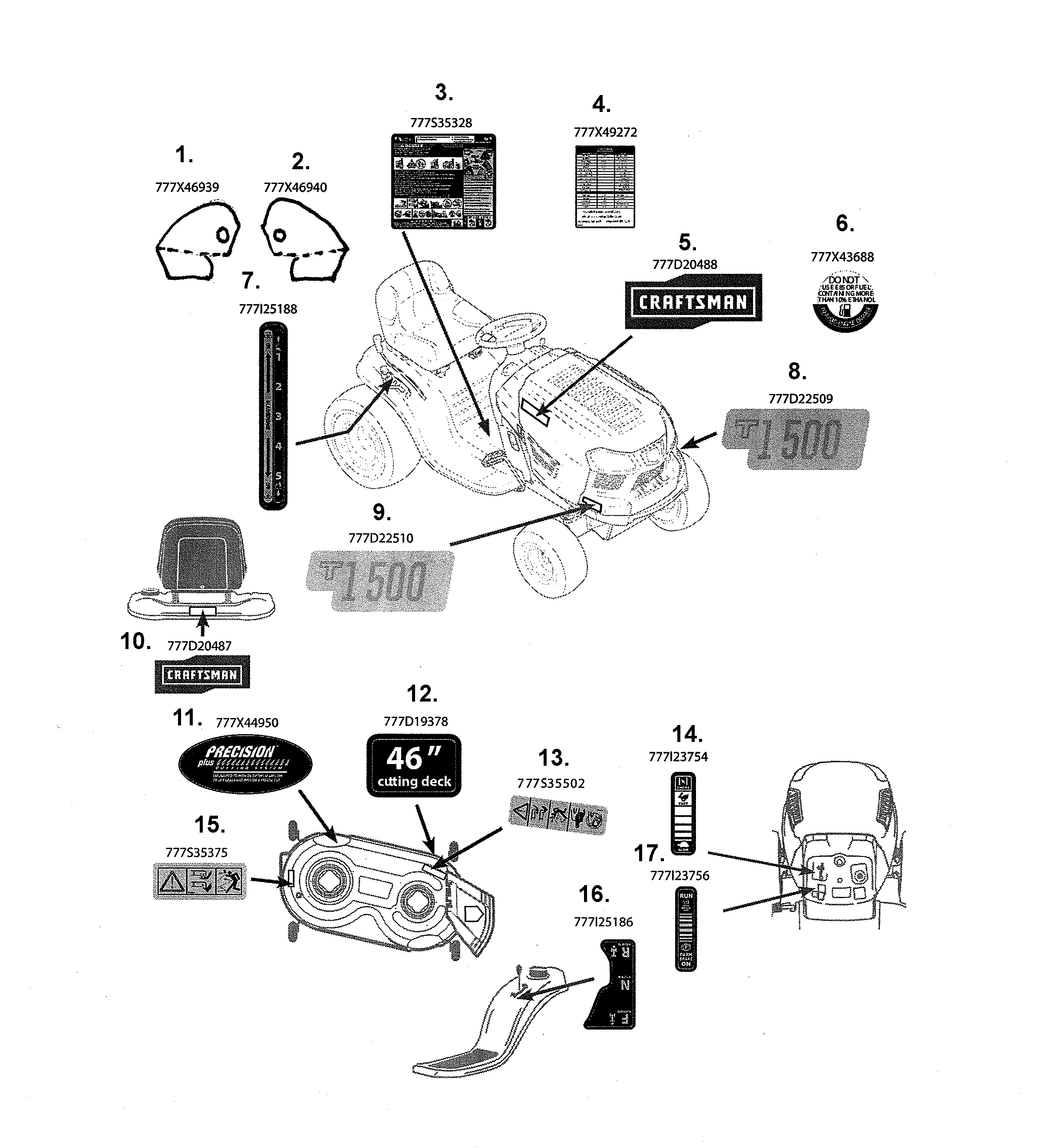 Craftsman 247273741 decals diagram