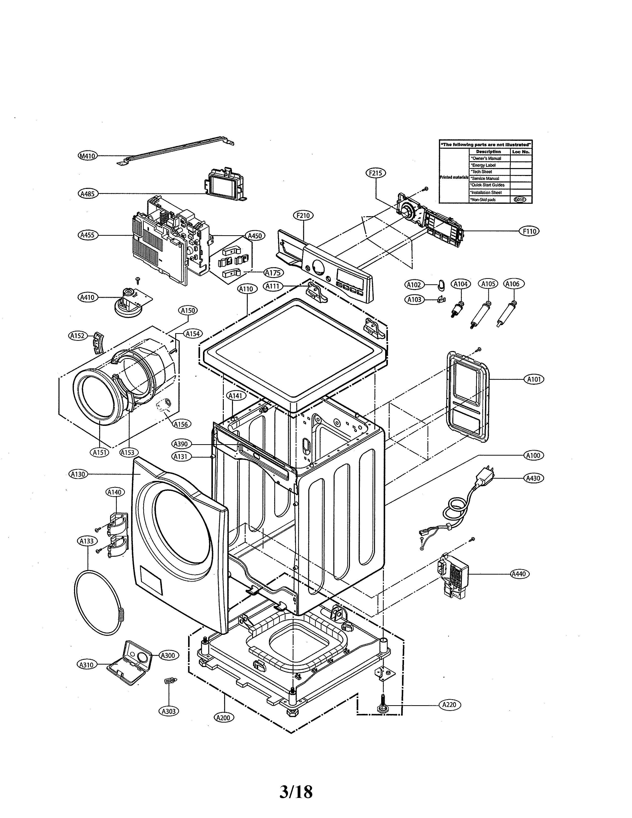 Kenmore 79641262610 cabinet & control panel diagram