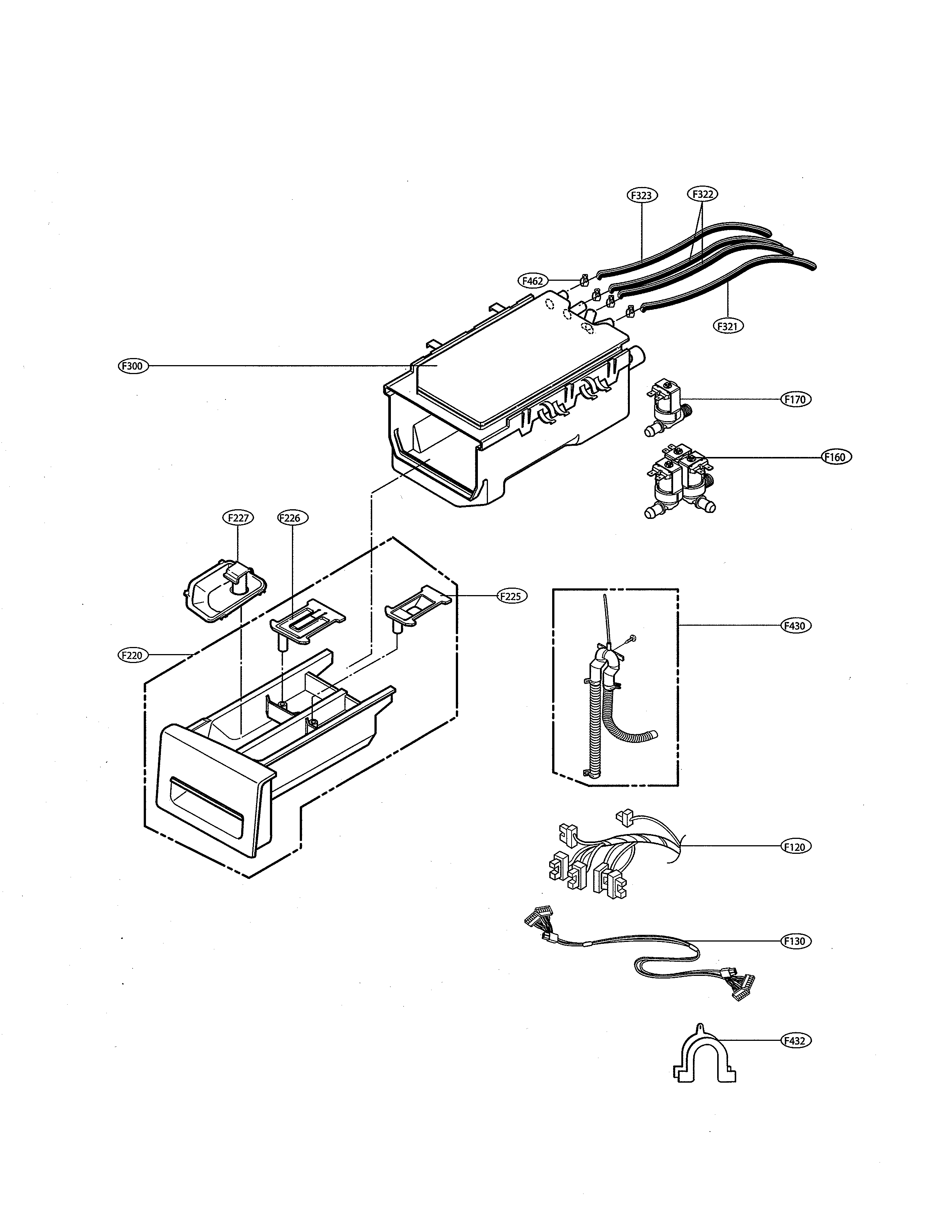 Kenmore 79641262610 dispenser diagram
