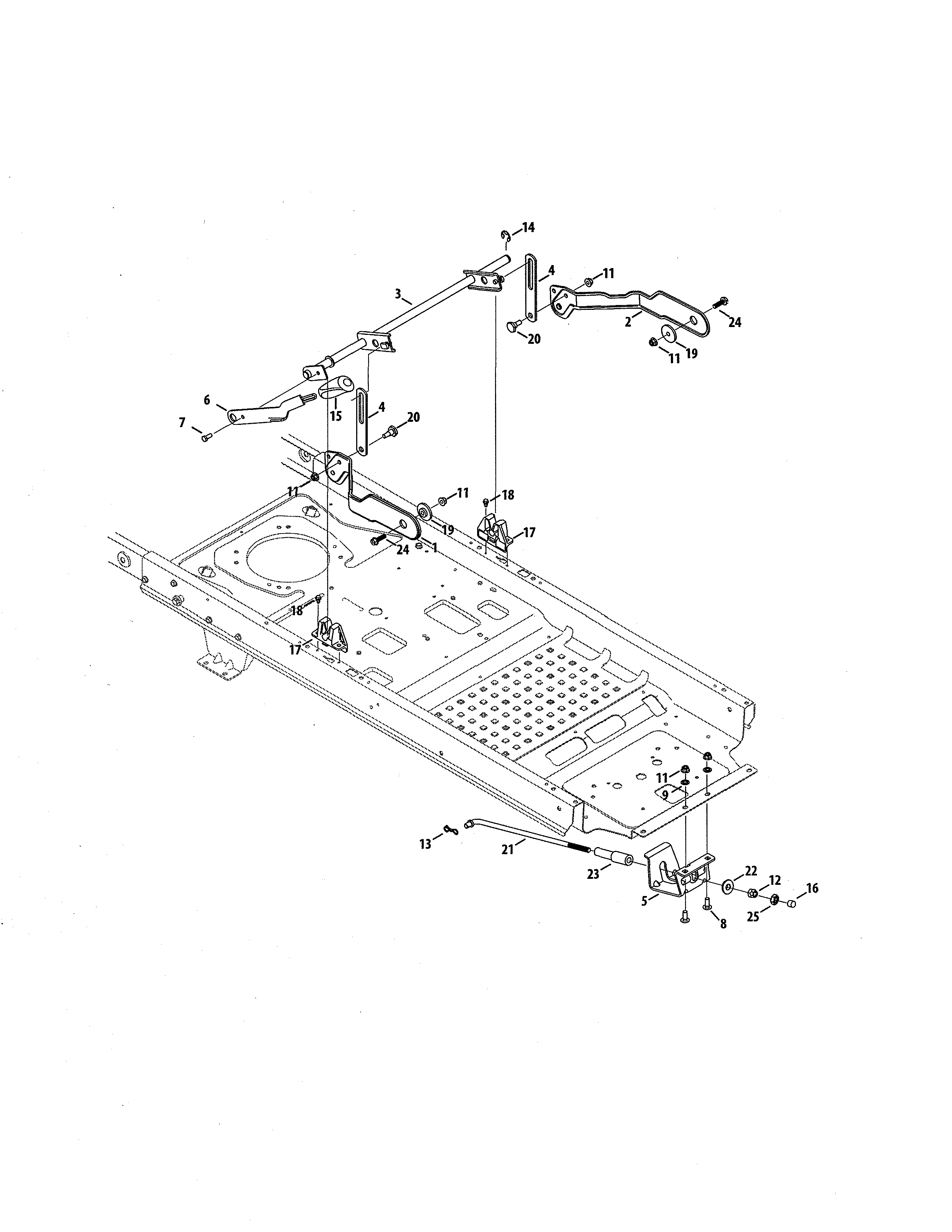 MTD 17BKCACS099 lift diagram
