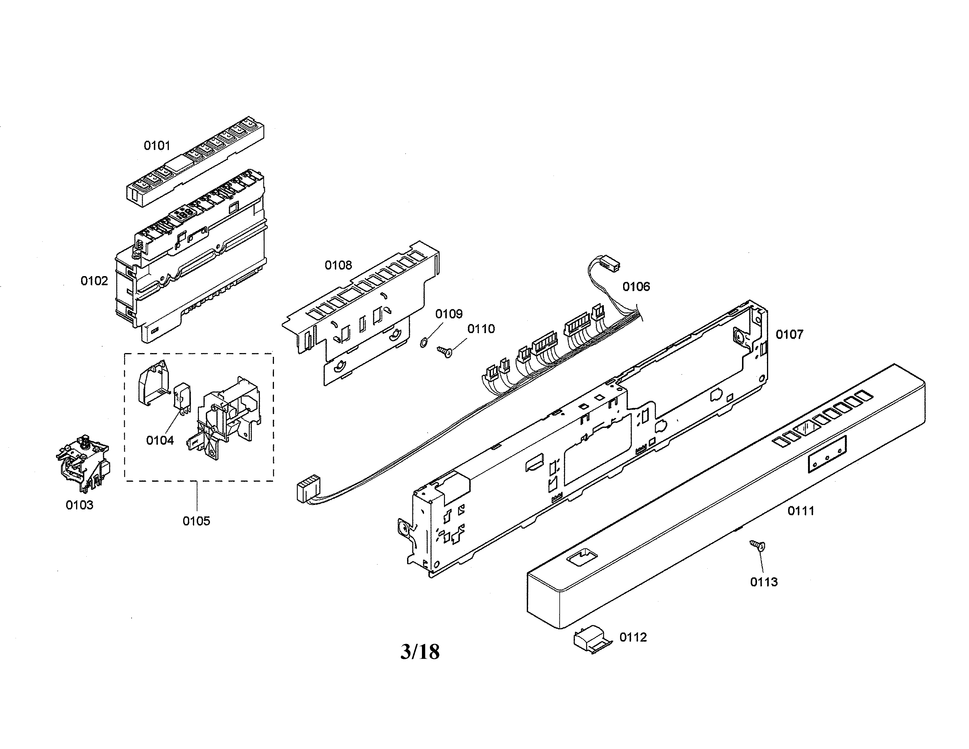 Bosch SHY56A05UC/23 console/main switch diagram
