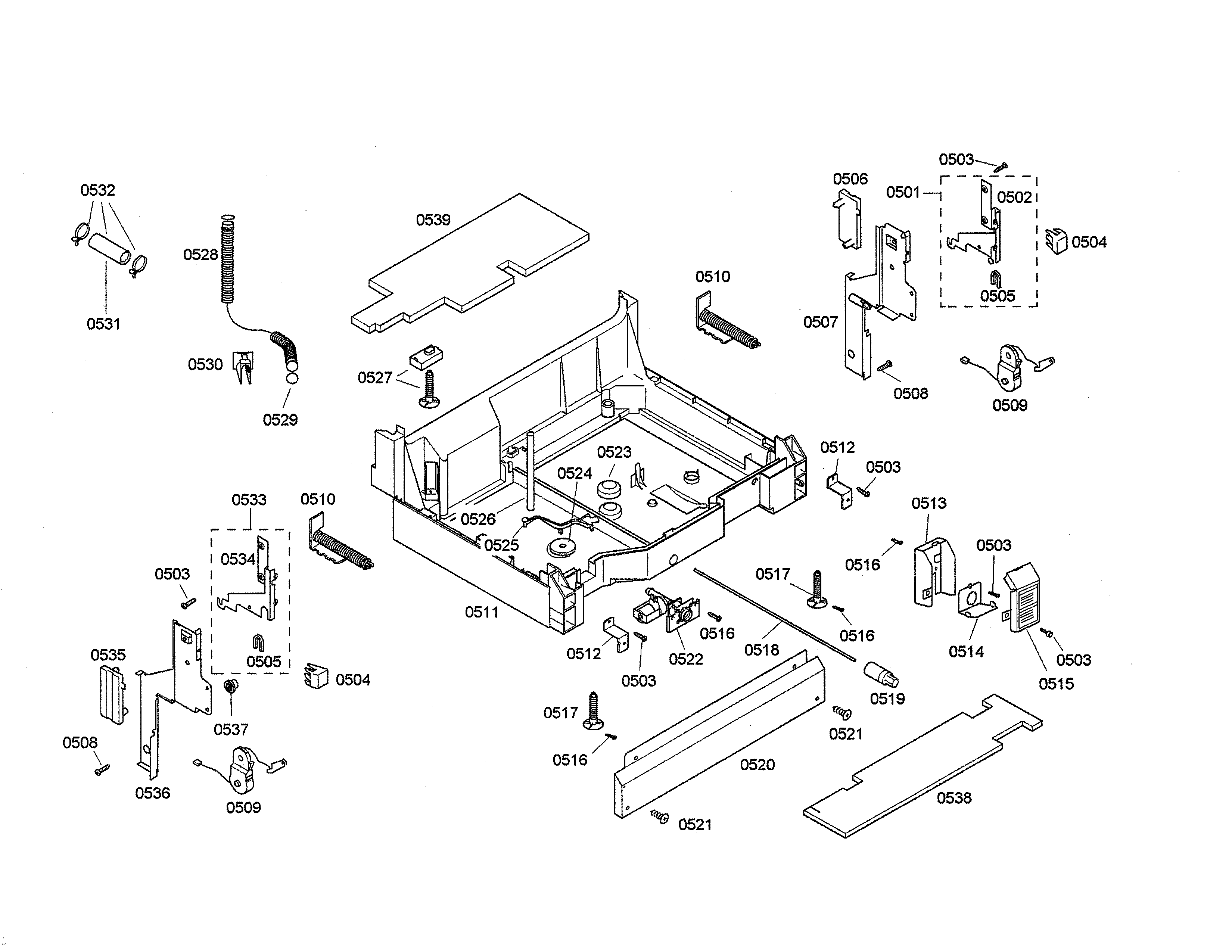 Bosch SHY56A05UC/23 base diagram