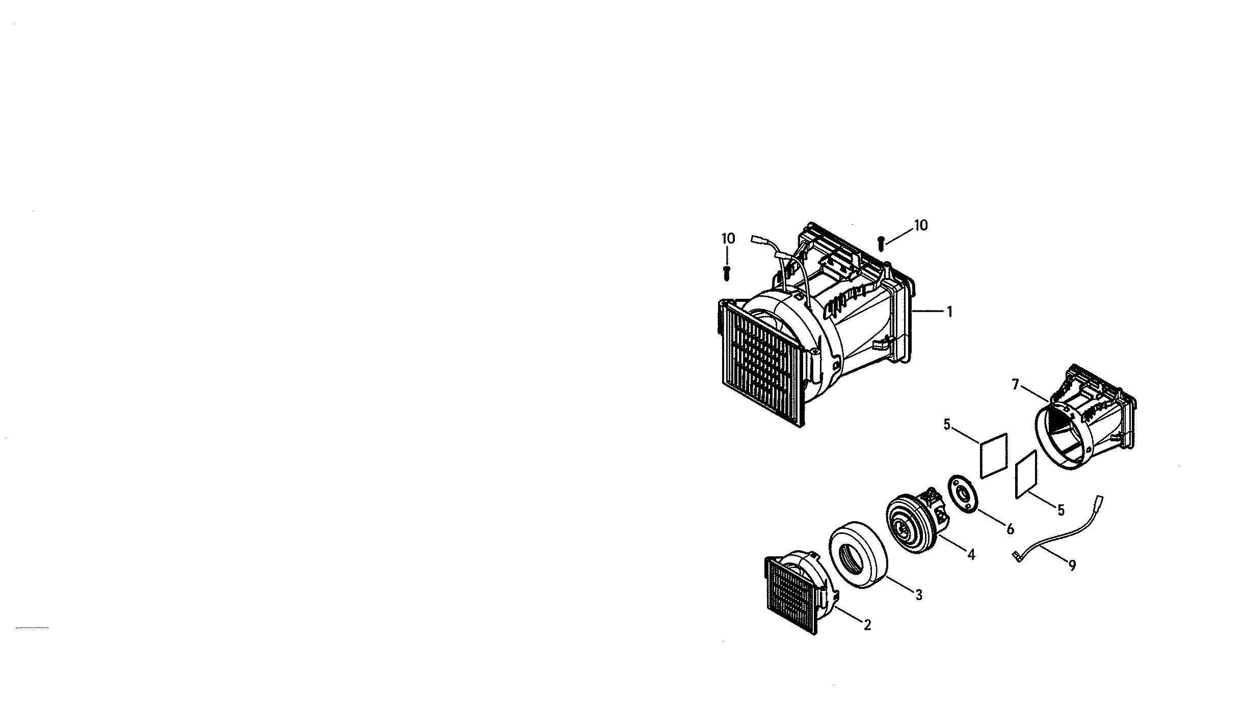 Kenmore Elite 12521814610 canister motor diagram