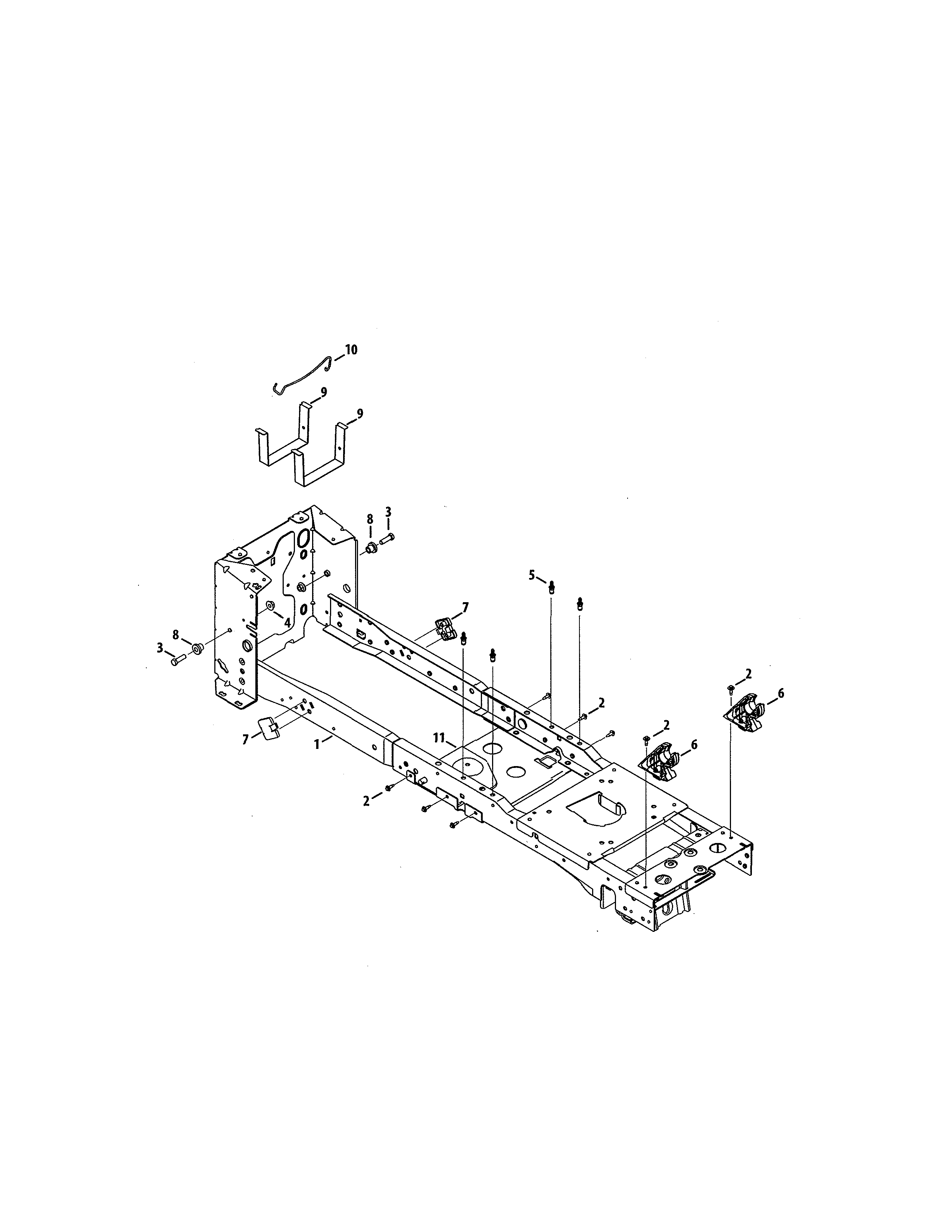 MTD 13ATA1ZT099 frame diagram