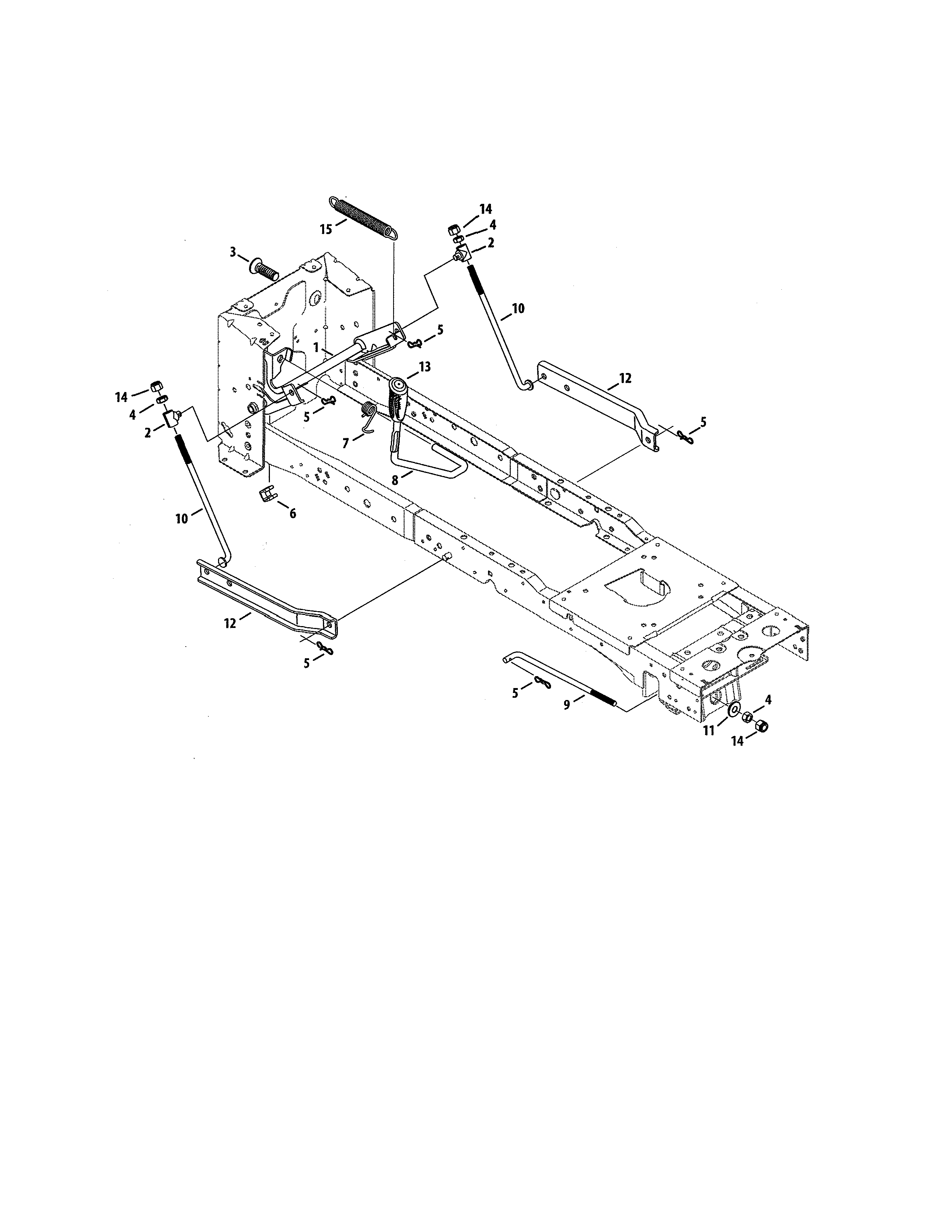 MTD 13ATA1ZT099 lift diagram