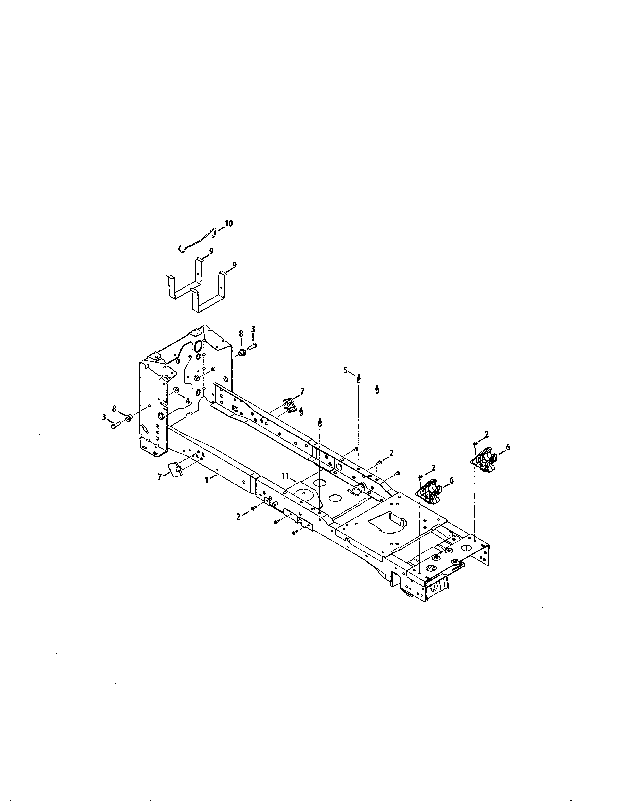 MTD 13AAA1ZW099 frame diagram