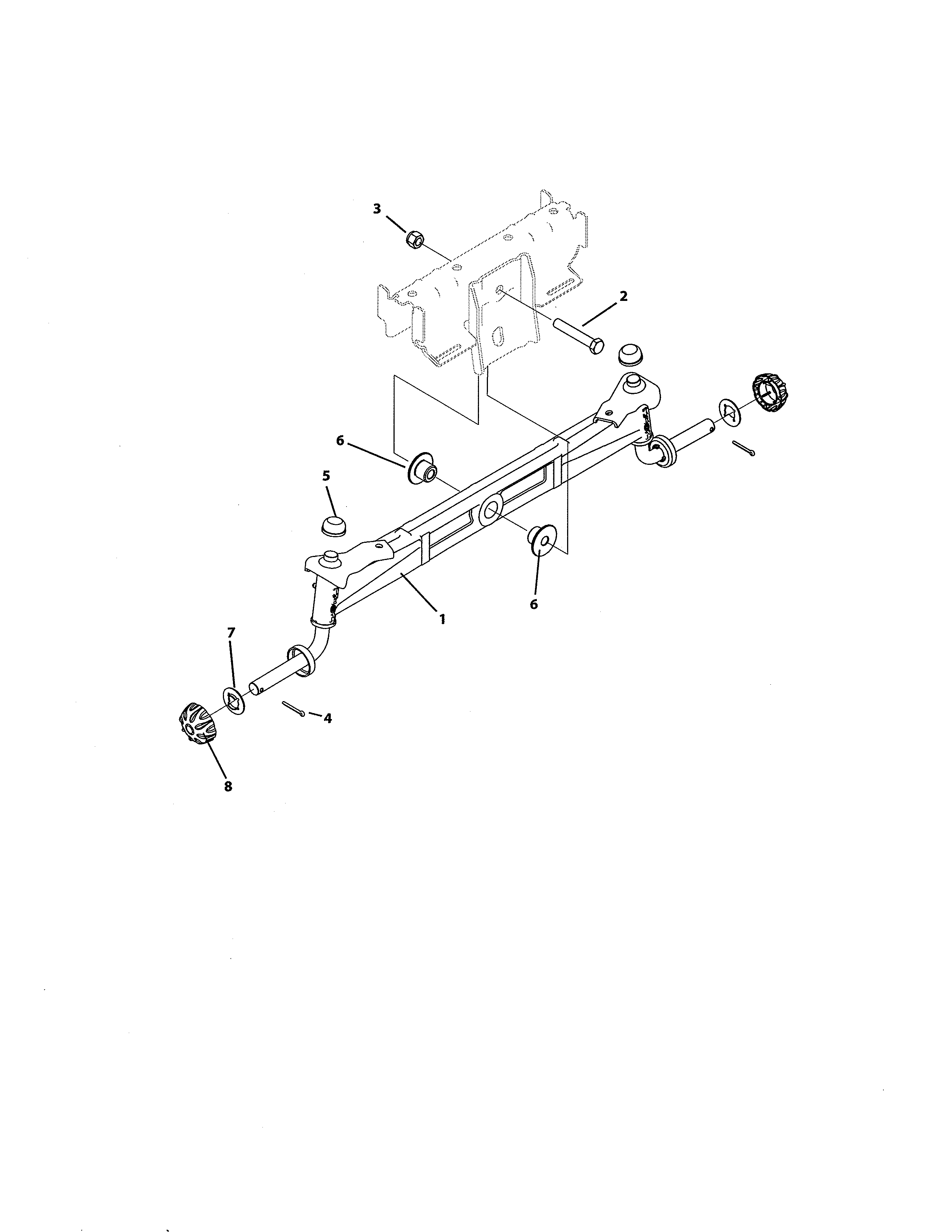 MTD 13AAA1ZW099 front axle diagram