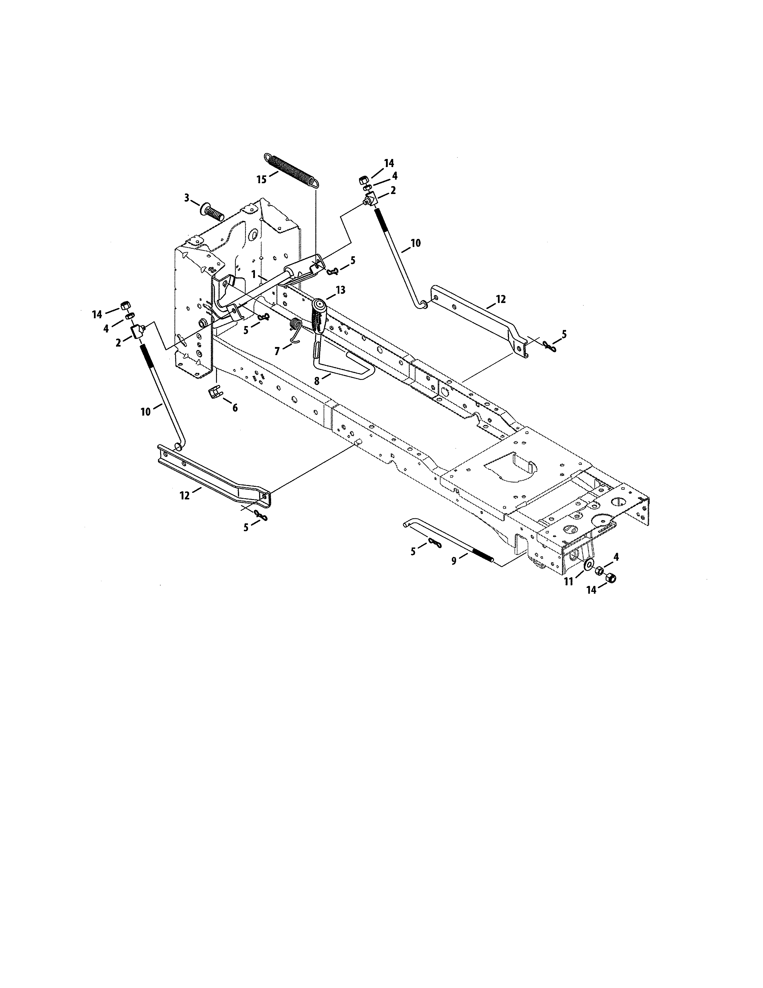 MTD 13AAA1ZW099 lift diagram