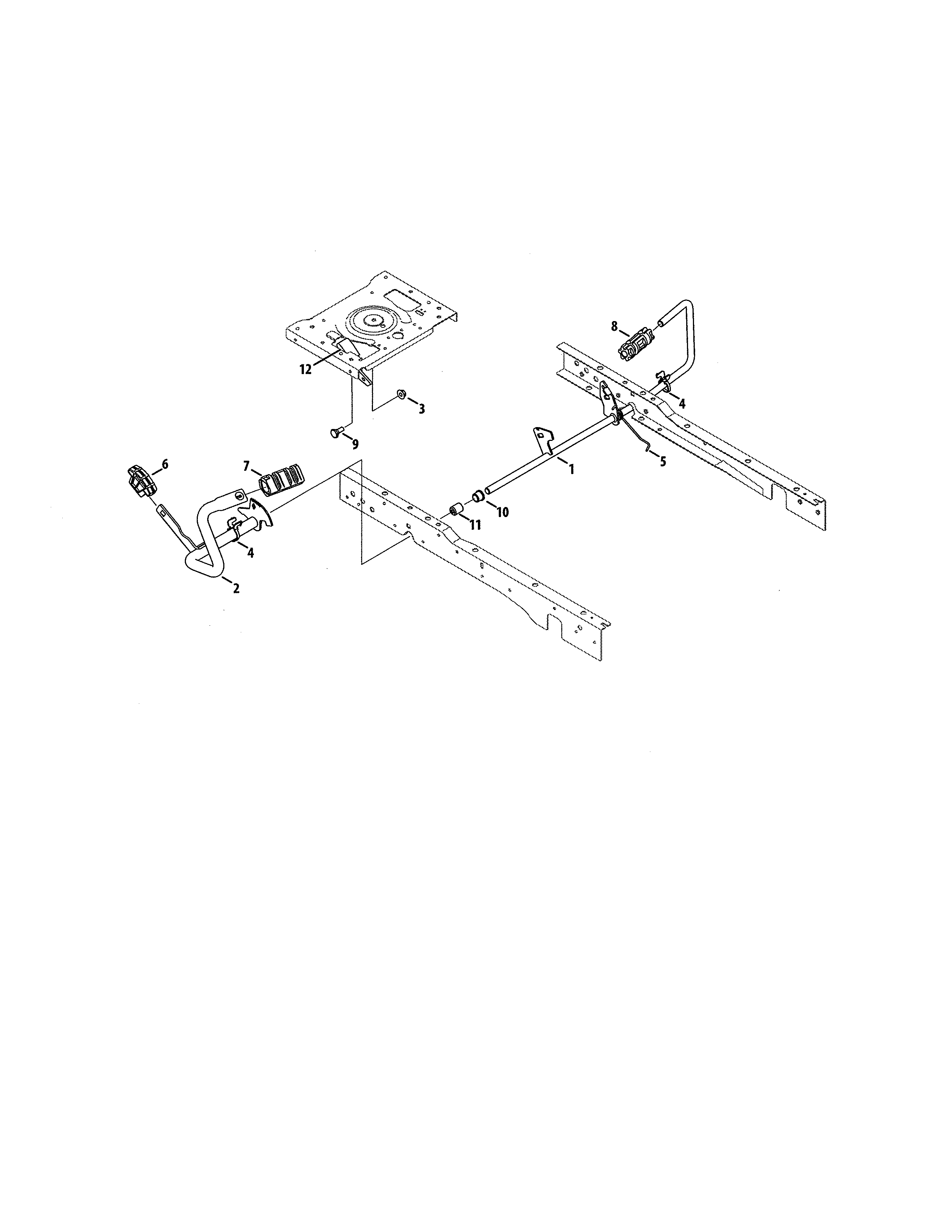 MTD 13AAA1ZW099 brake pedal diagram